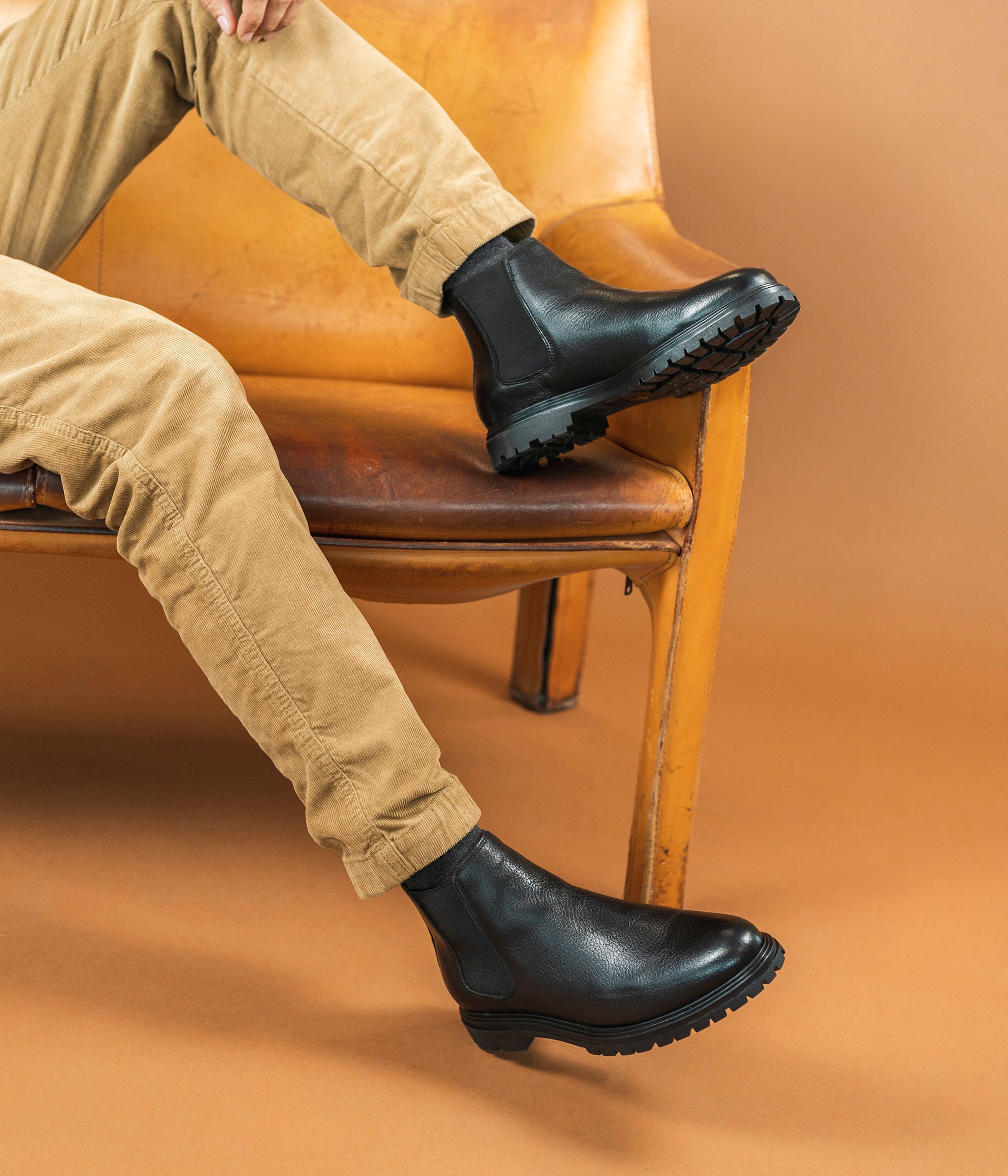 Real leather clearance chelsea boots mens