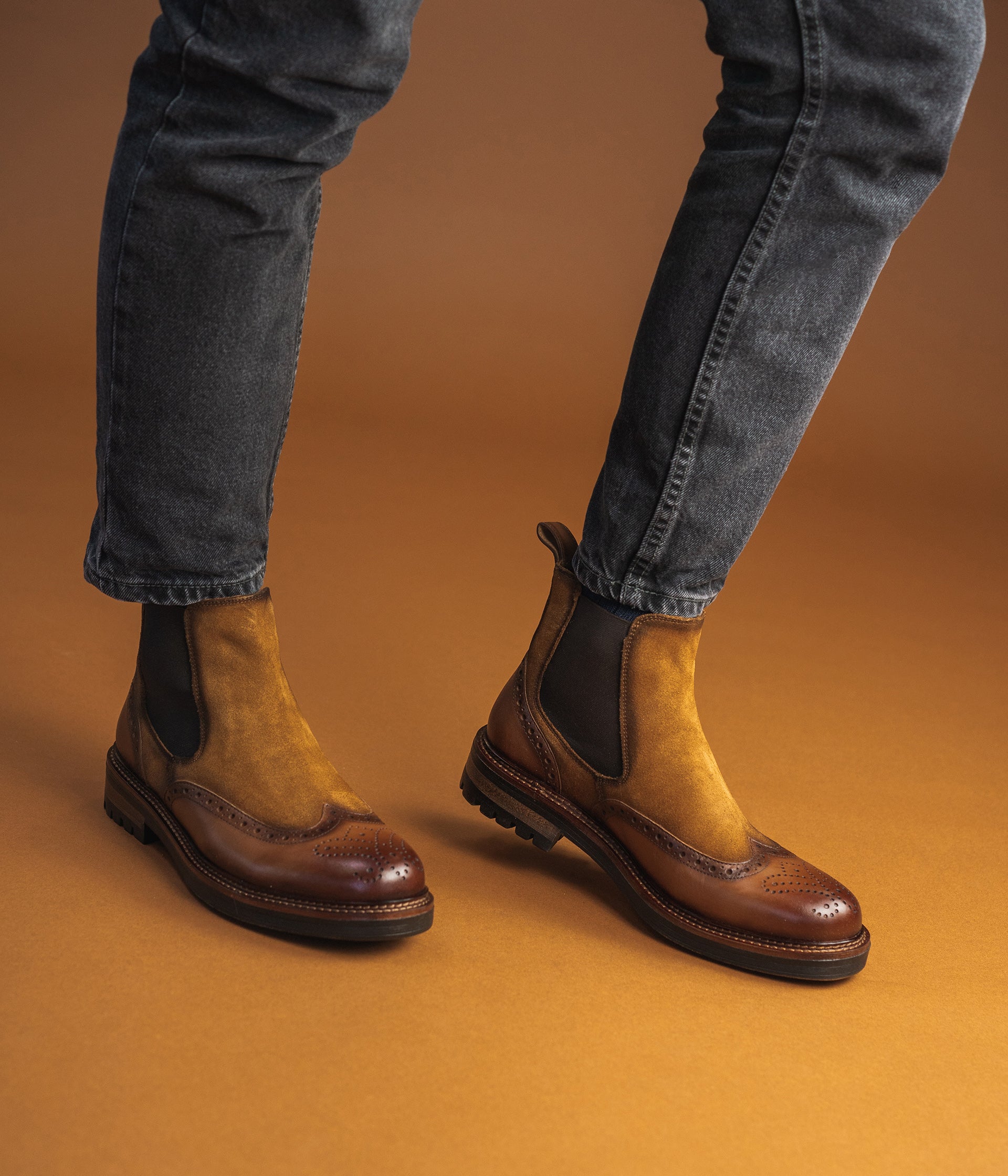 COGNAC NEVILLE CHELSEA BOOTS Boots MEN Bocage