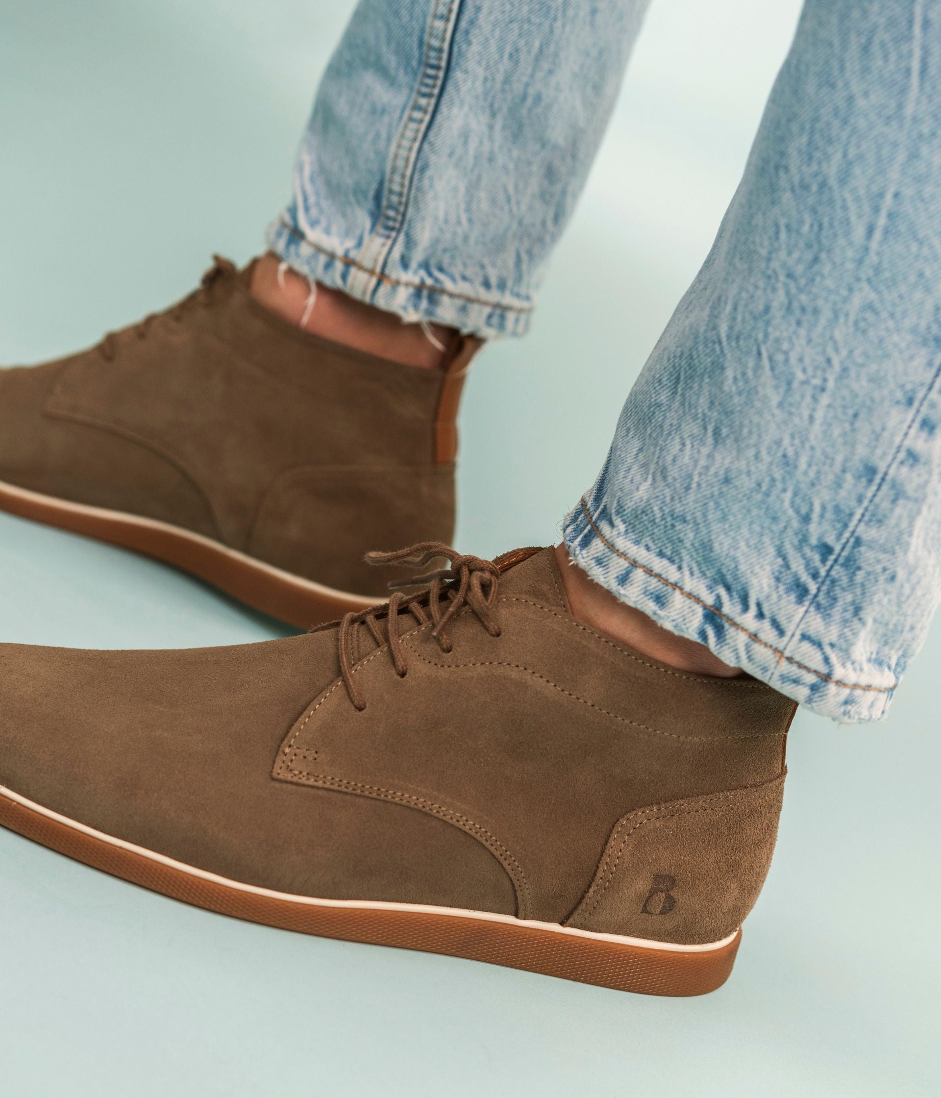 Taupe desert boots top