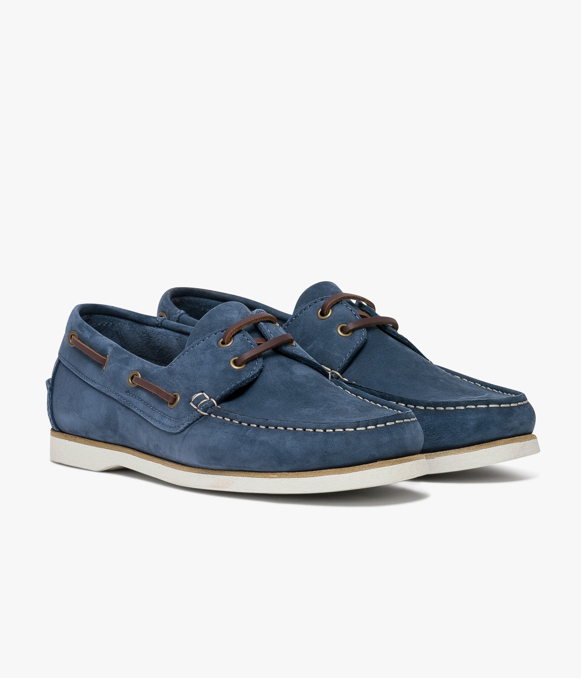 Blue suede deck shoes online