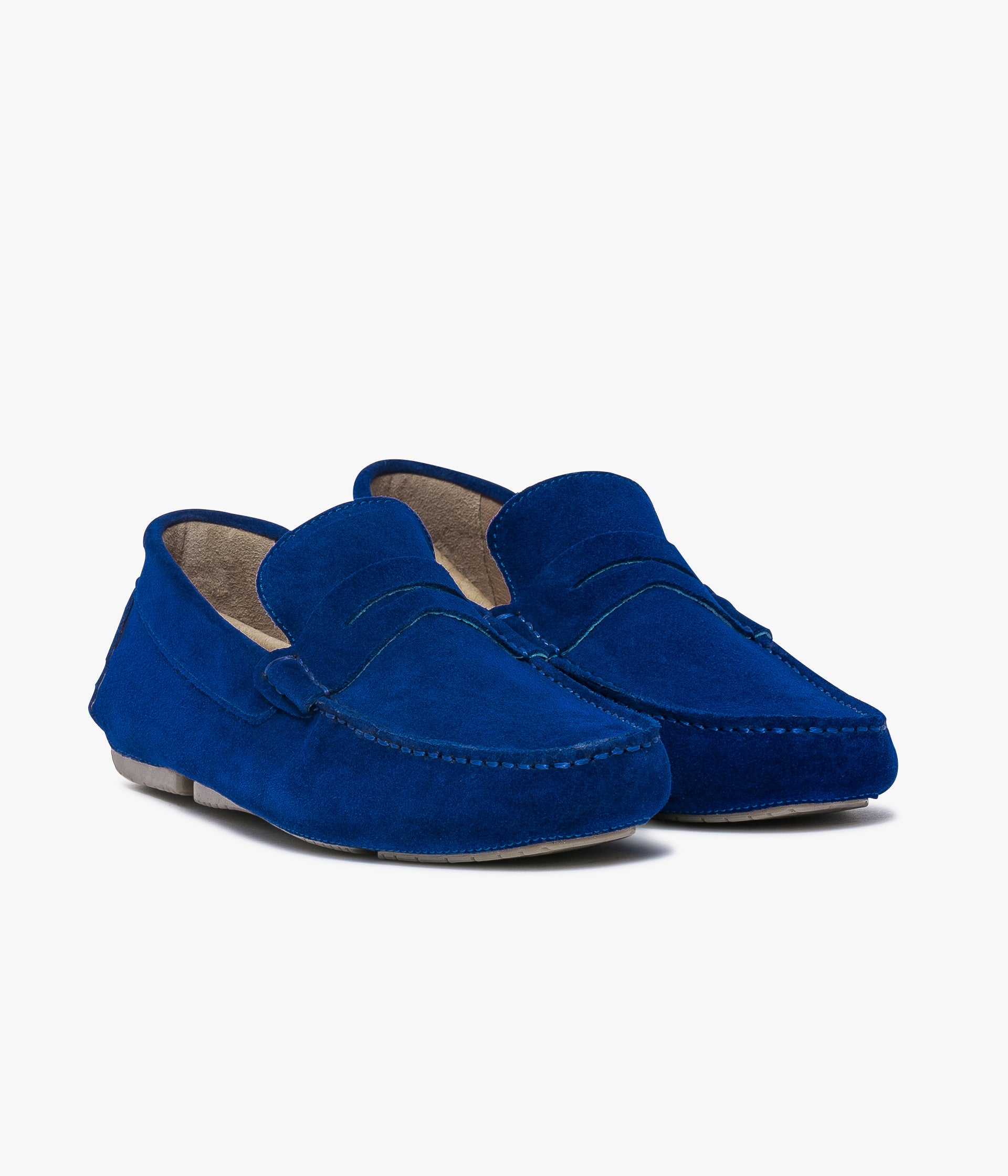 Mens blue suede loafers online