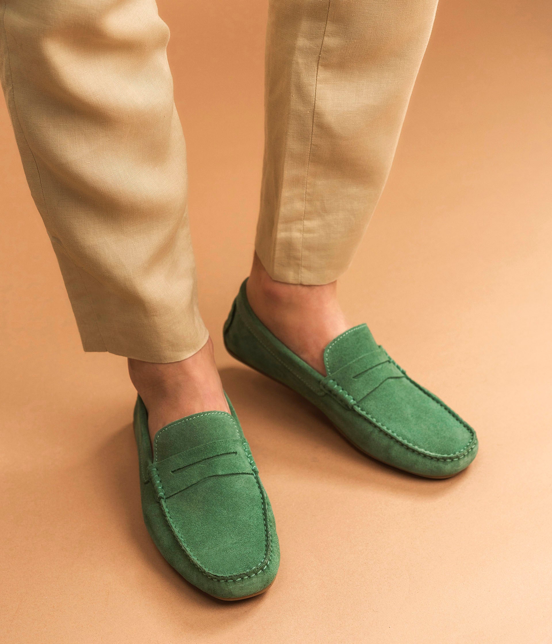 Mint green loafers deals
