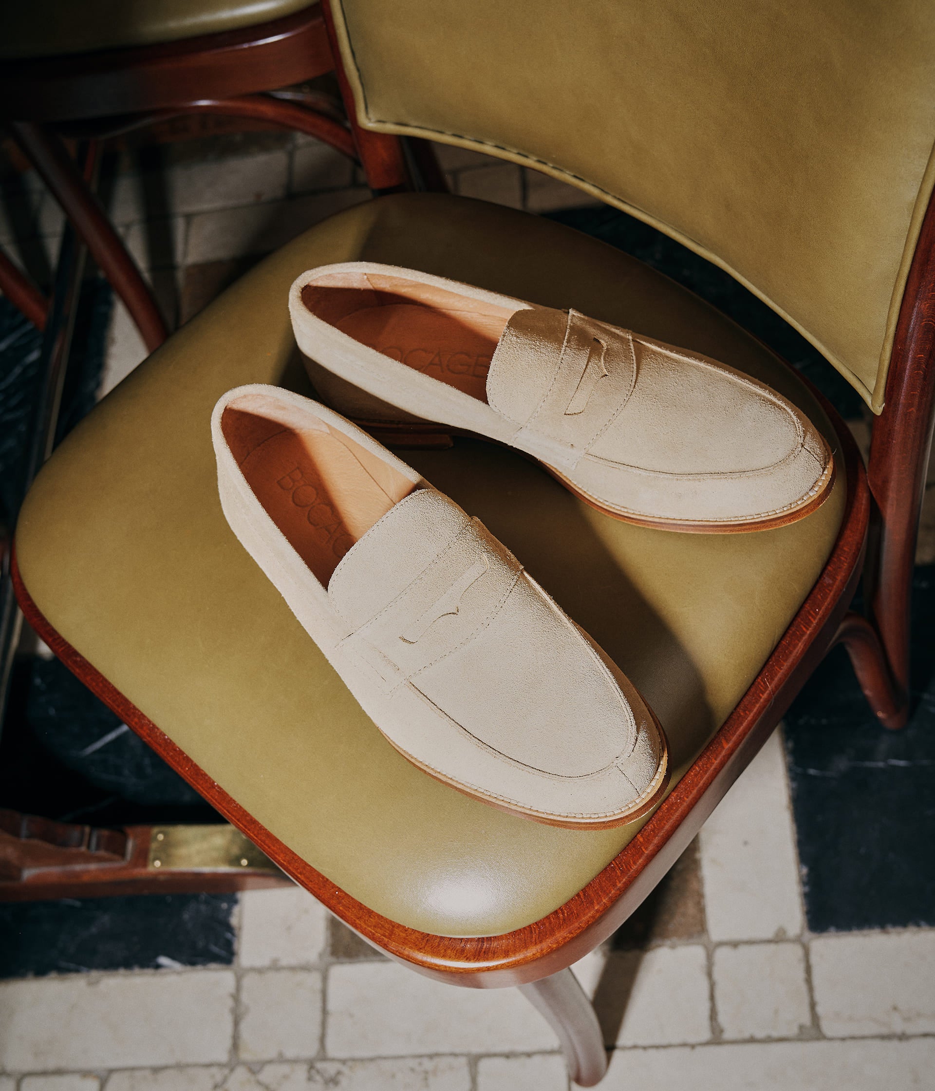 BEIGE JEAN LOAFERS City shoes MEN Bocage
