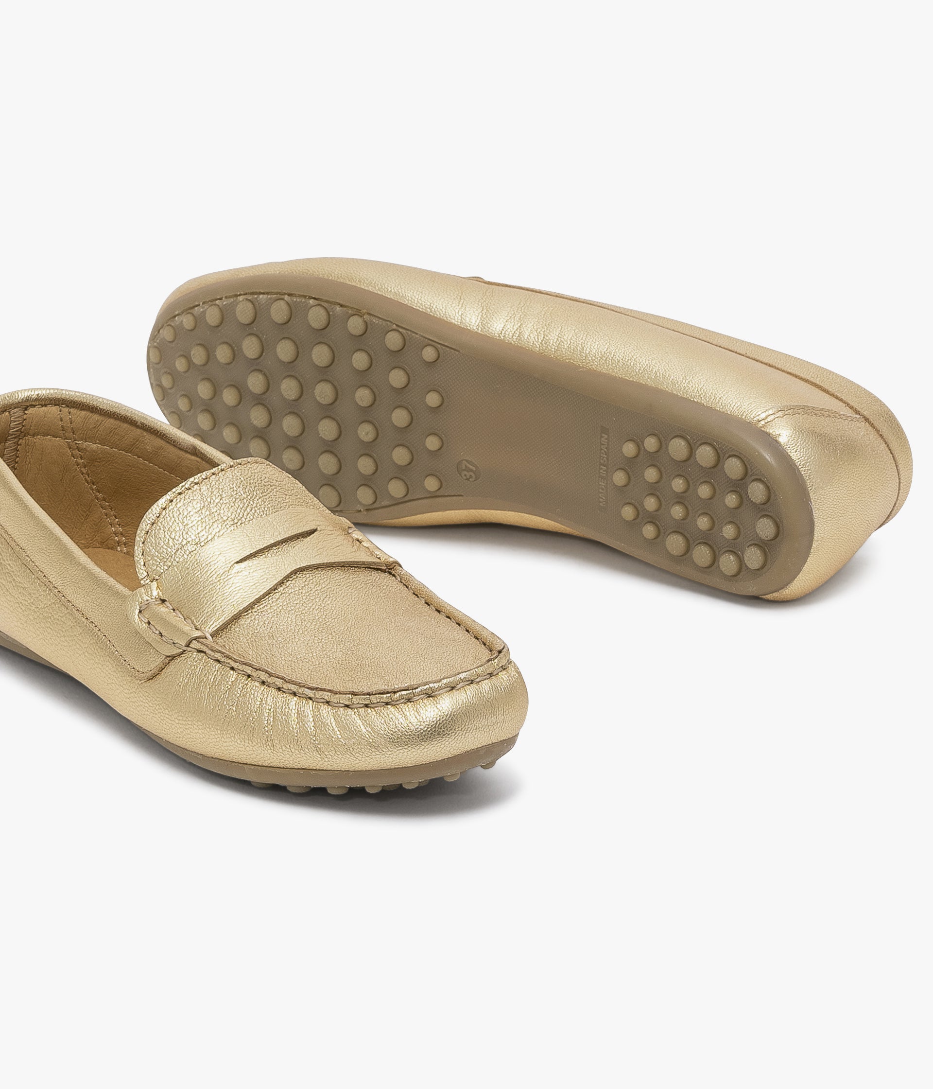 Loafers gold discount