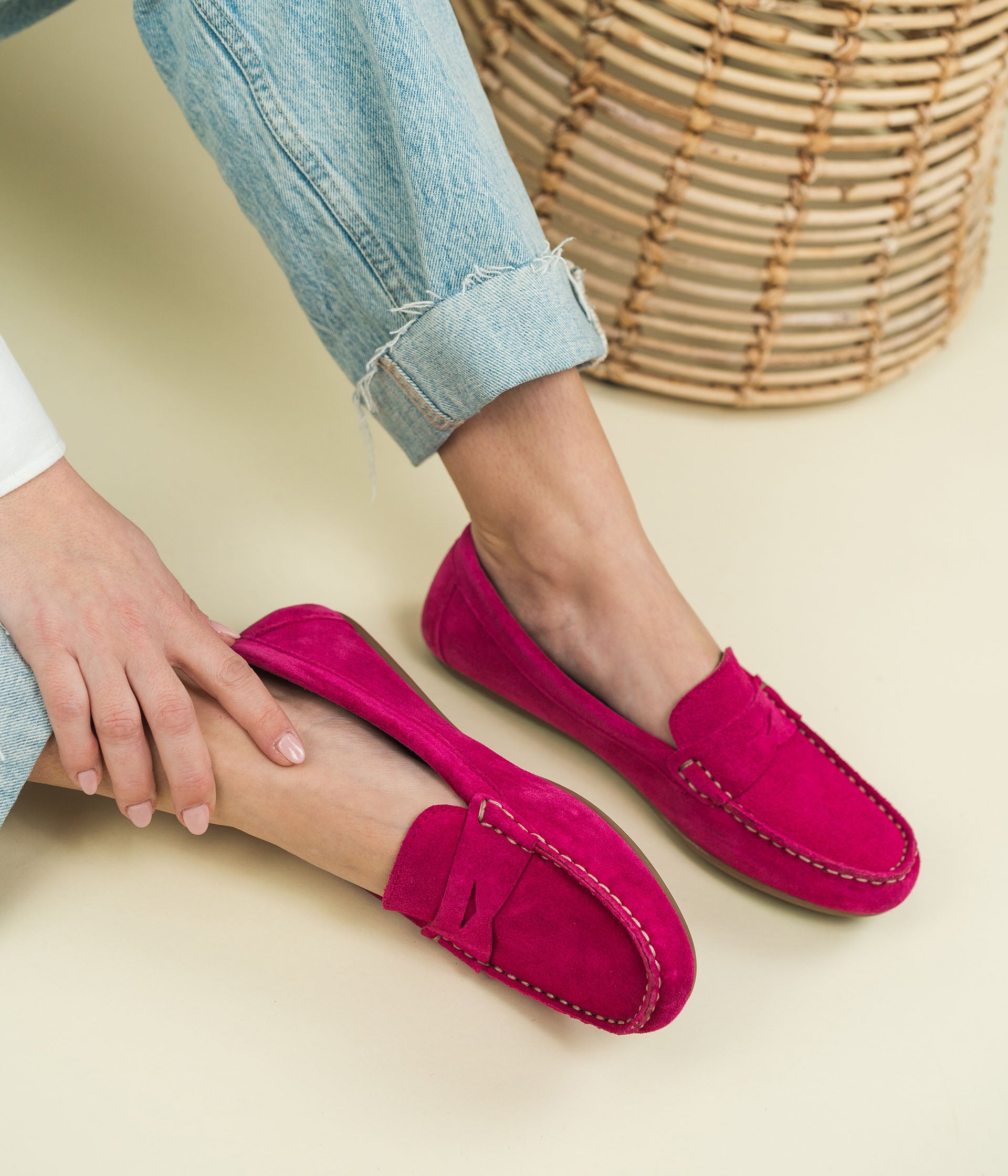 Fuchsia flat shop shoes