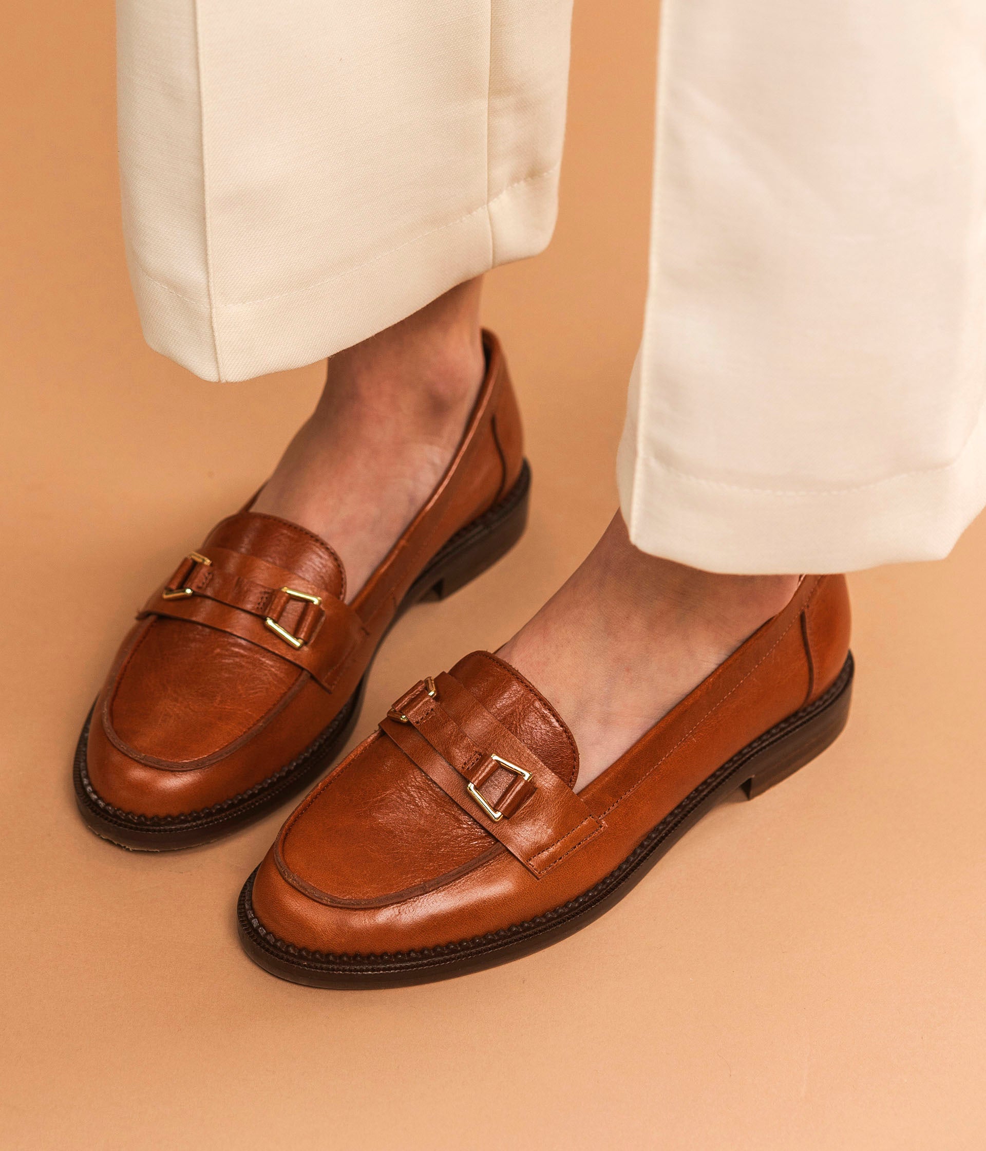 Cognac color loafers online