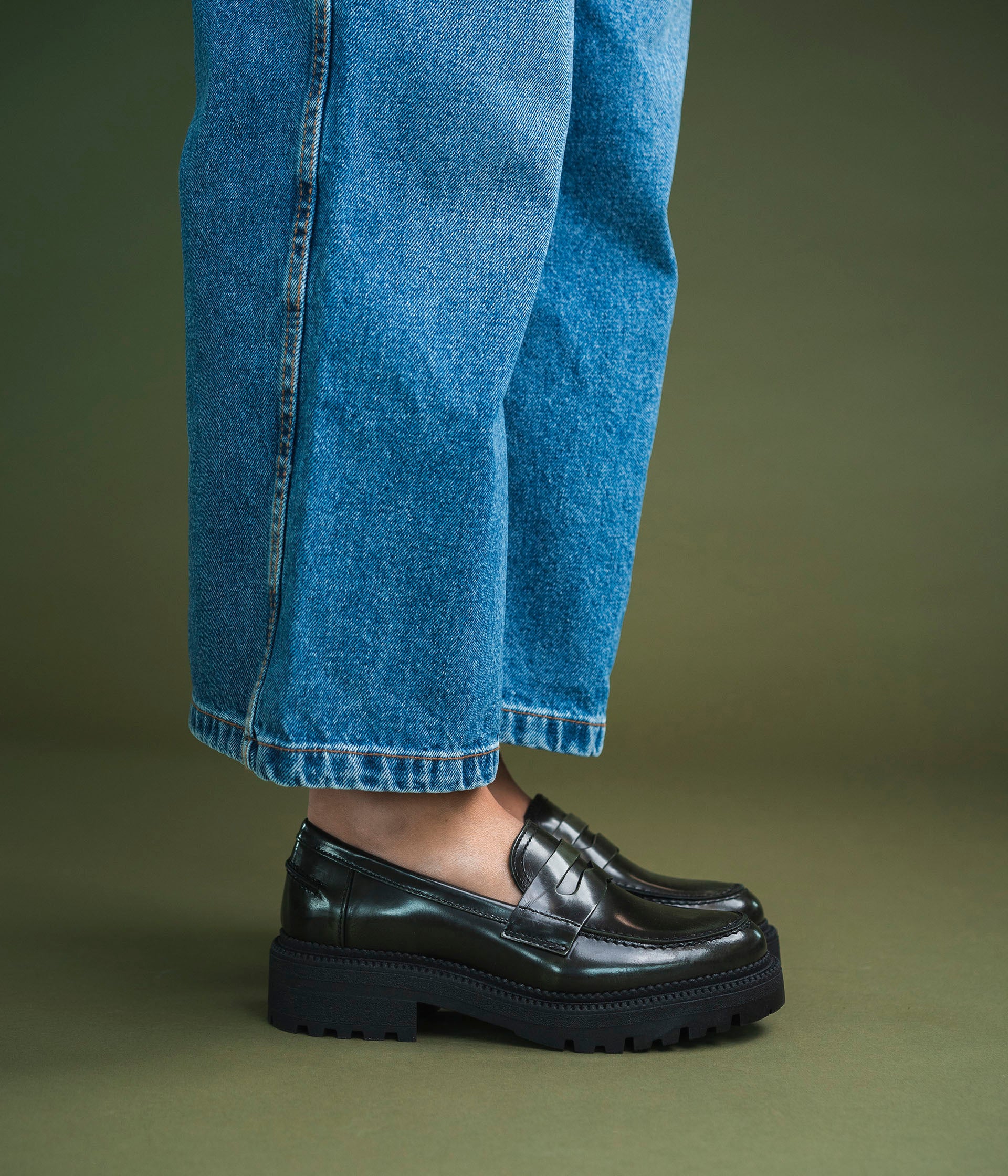 AMALIA GREEN LOAFER Flats Loafers WOMEN Bocage