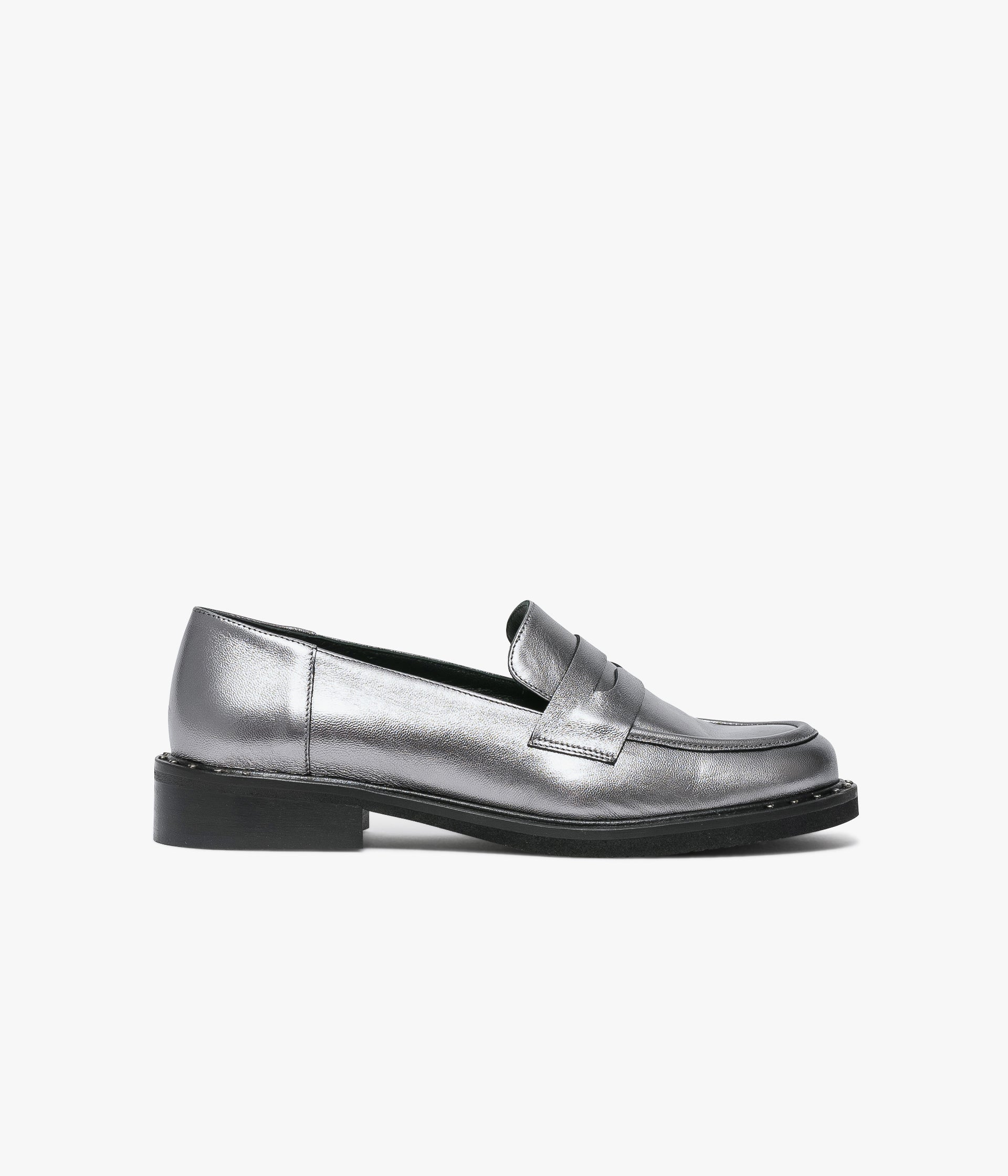 Silver loafers next online