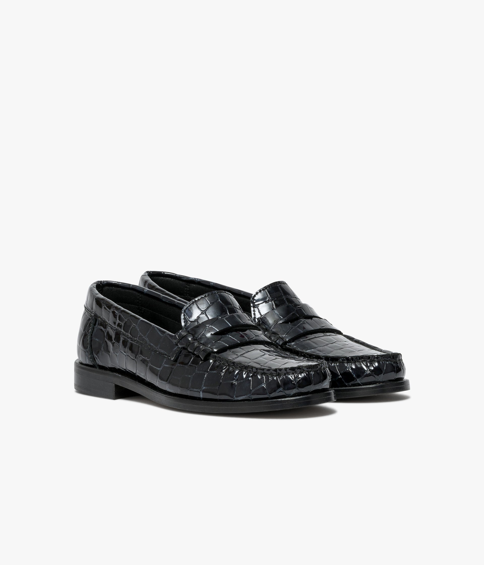 BLACK AND WHITE ANGELE LOAFER - Flats & Loafers WOMEN | Bocage