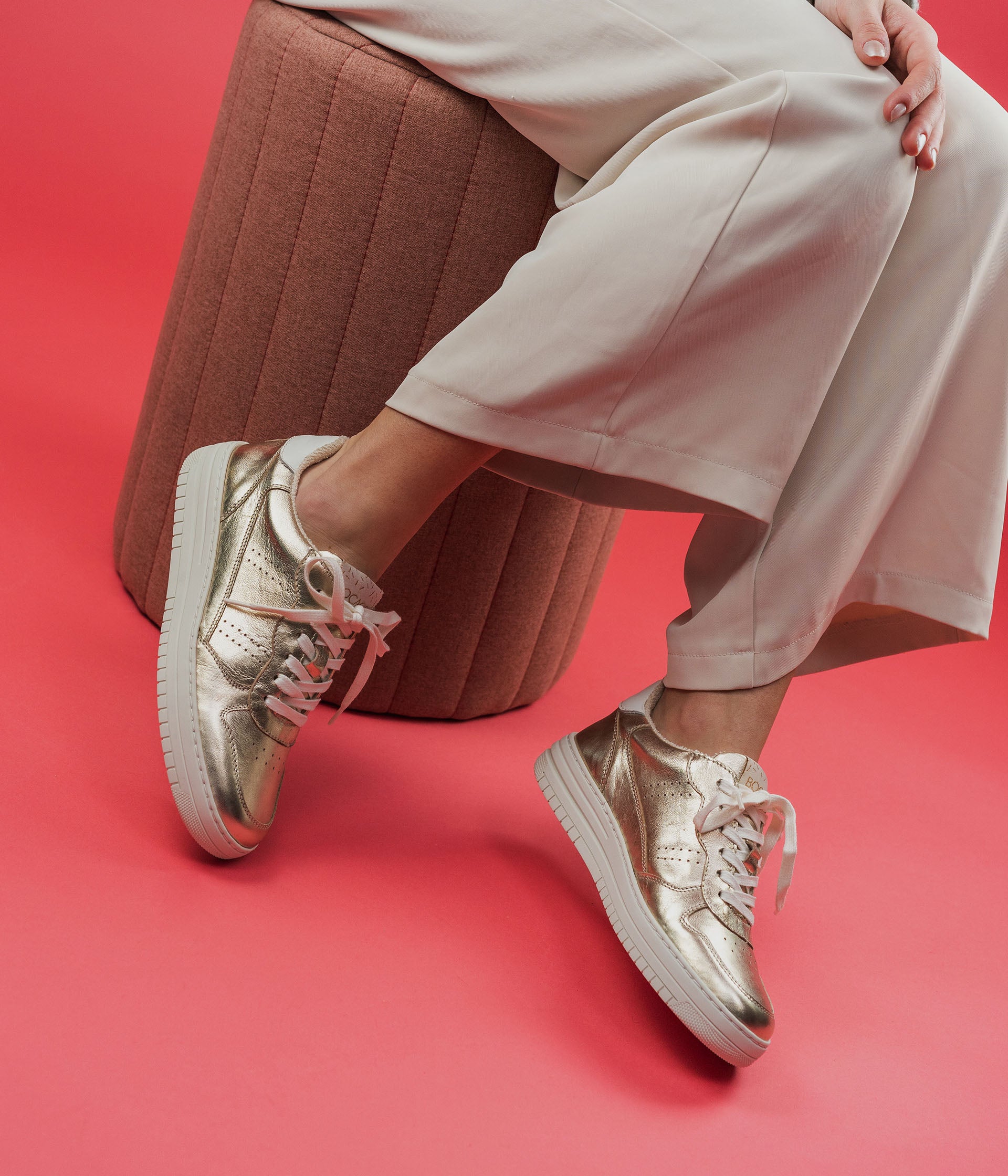 Ladies metallic hotsell sneakers