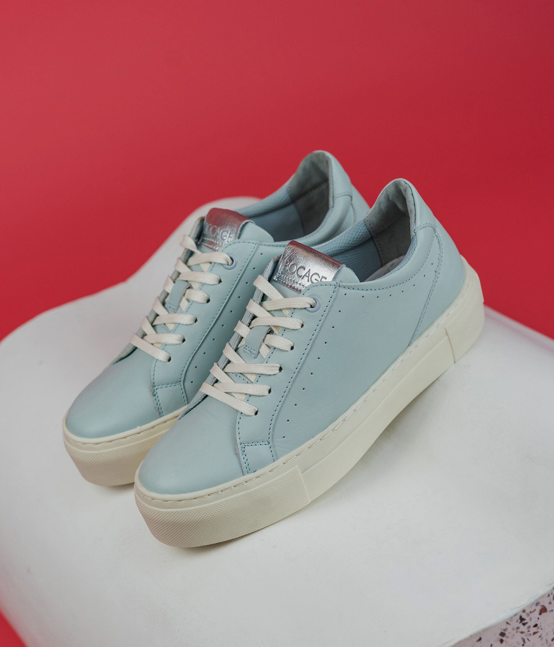 Light blue platform sneakers 2025