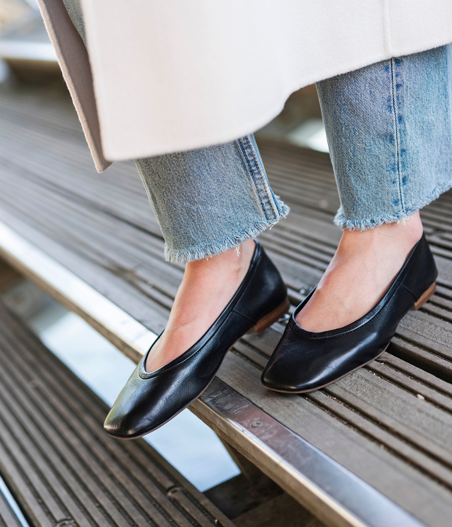 Ballerine hotsell cuir noir