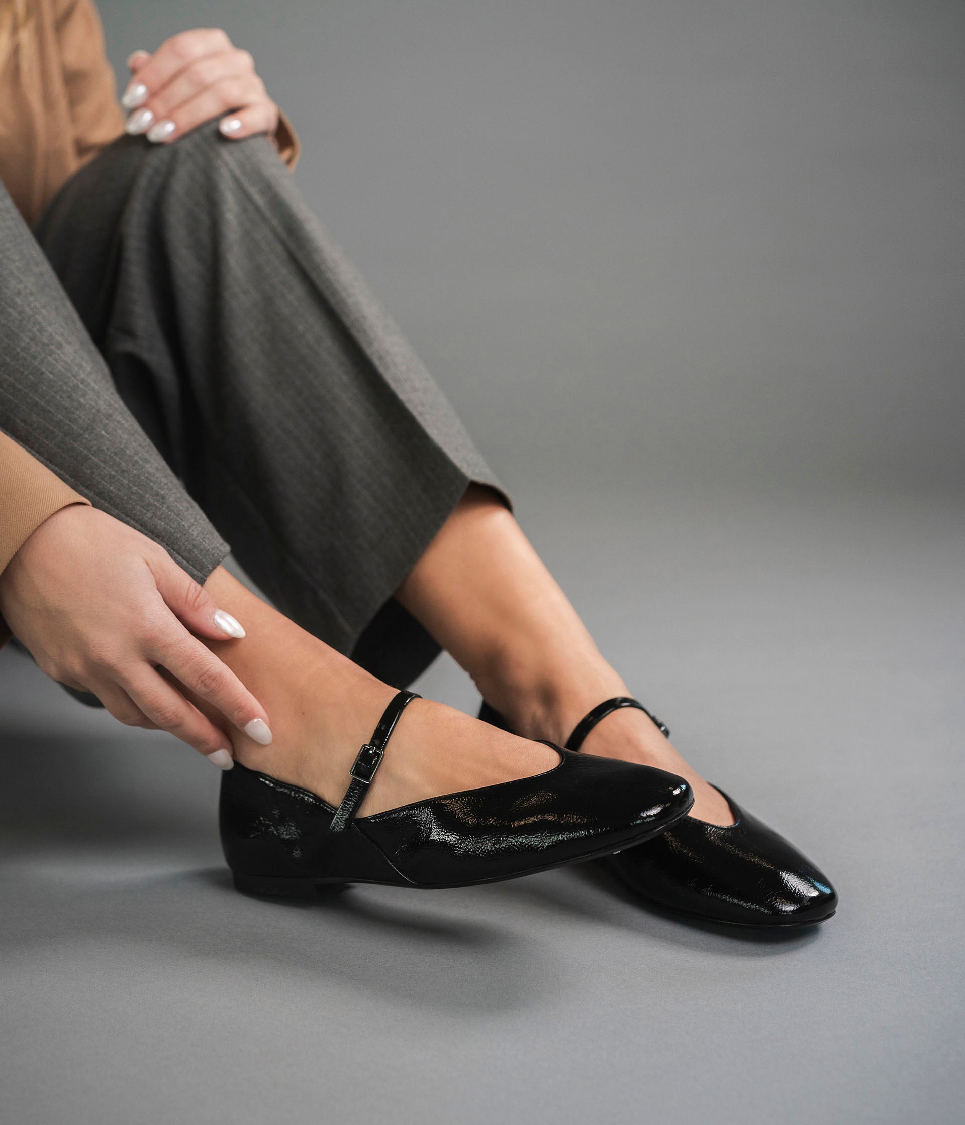 Leather canoscan ballet flats BOCAGE