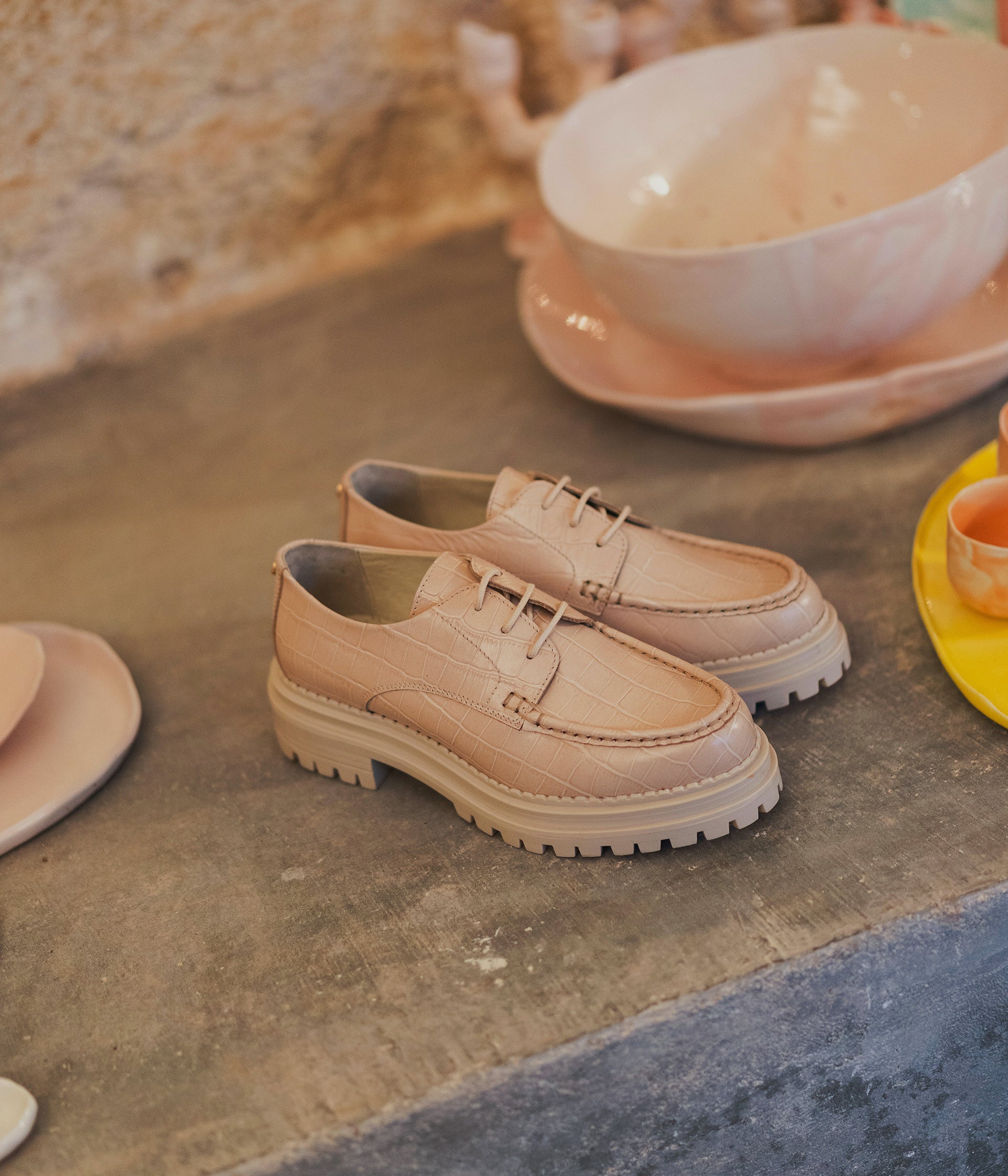 Derbies 2025 beige femme