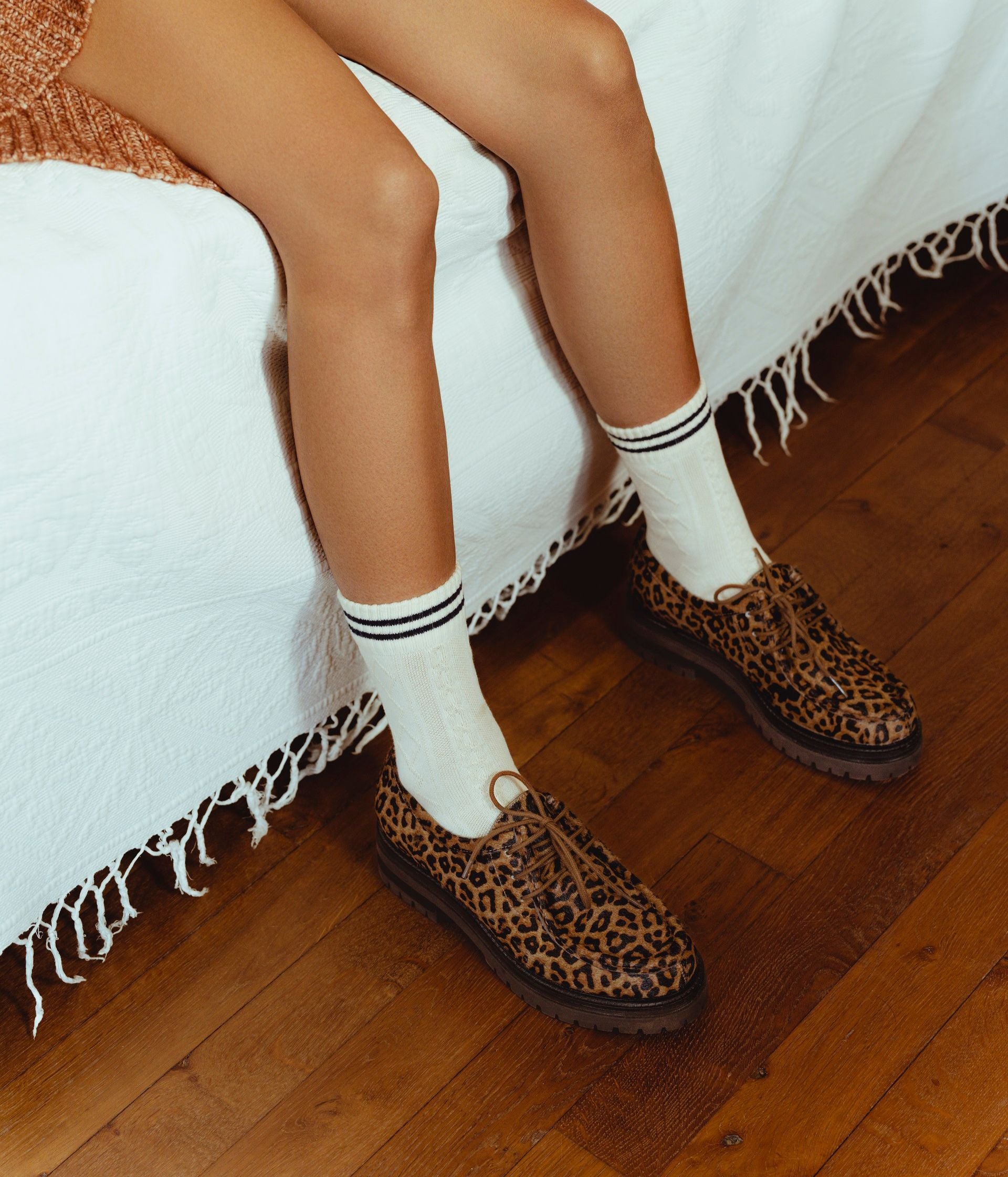 LEOPARD CLARISSA DERBY Flats Loafers WOMEN Bocage
