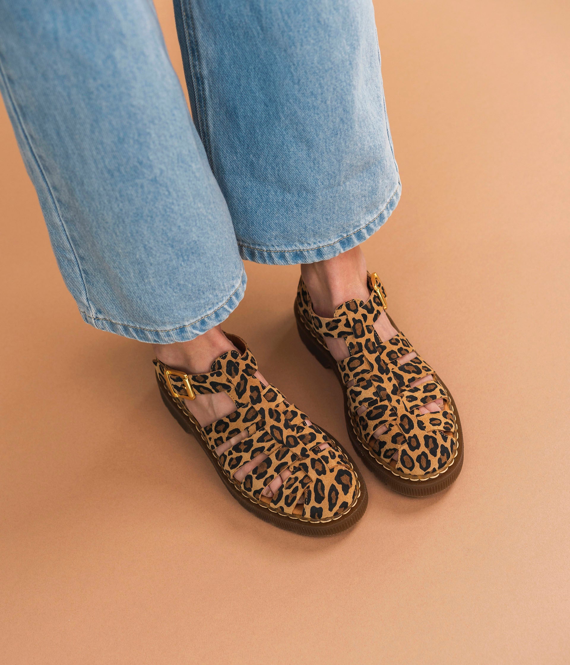 Derbies léopard shop