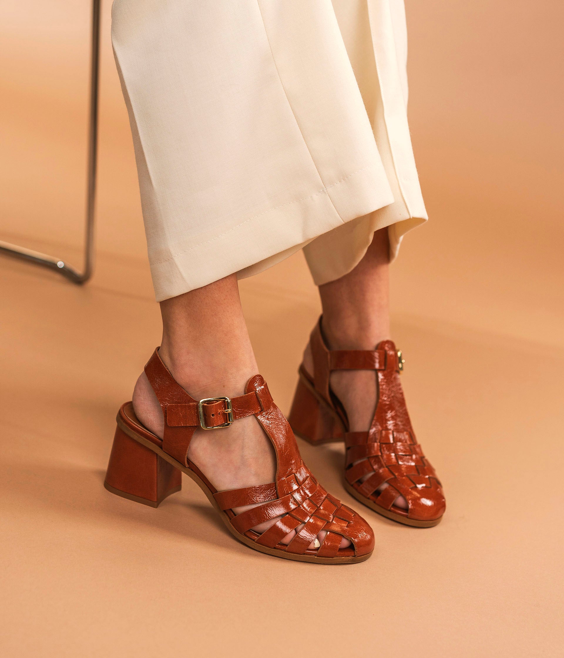 Womens cognac sandals top