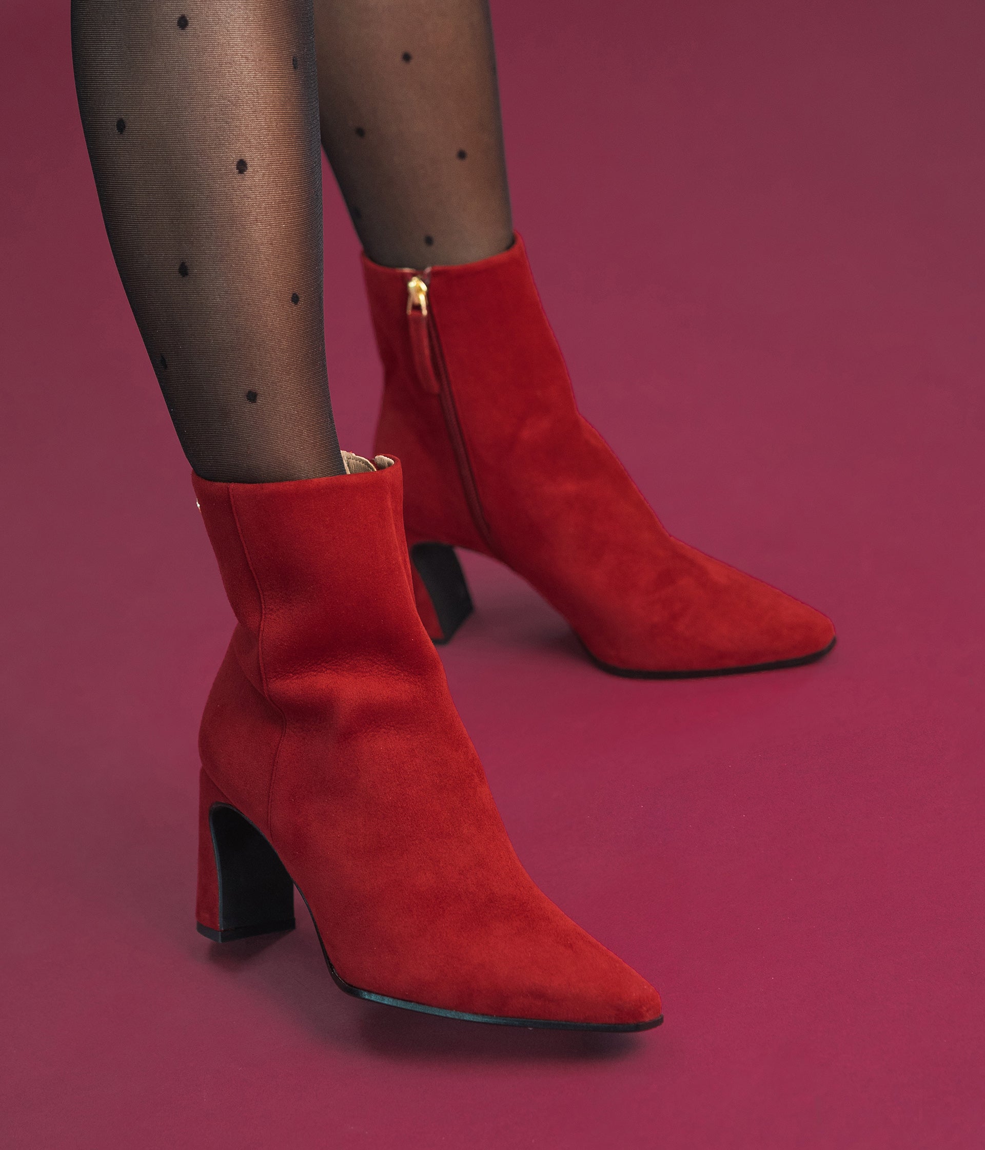 Skye stretch knit ankle boots red - Women | BALMAIN