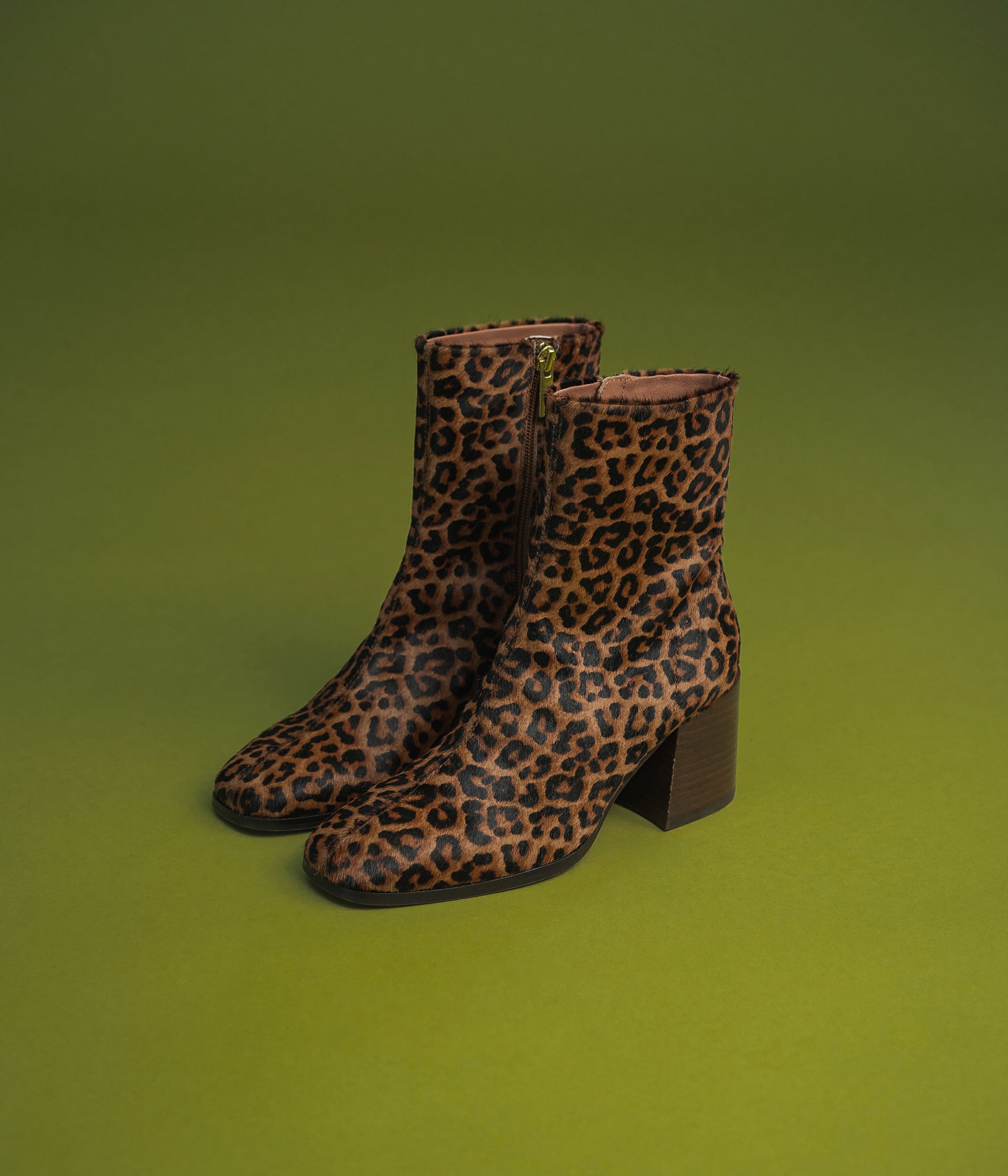 LEOPARDSKIN EMINA ANKLE BOOTS Heel low boots WOMEN Bocage