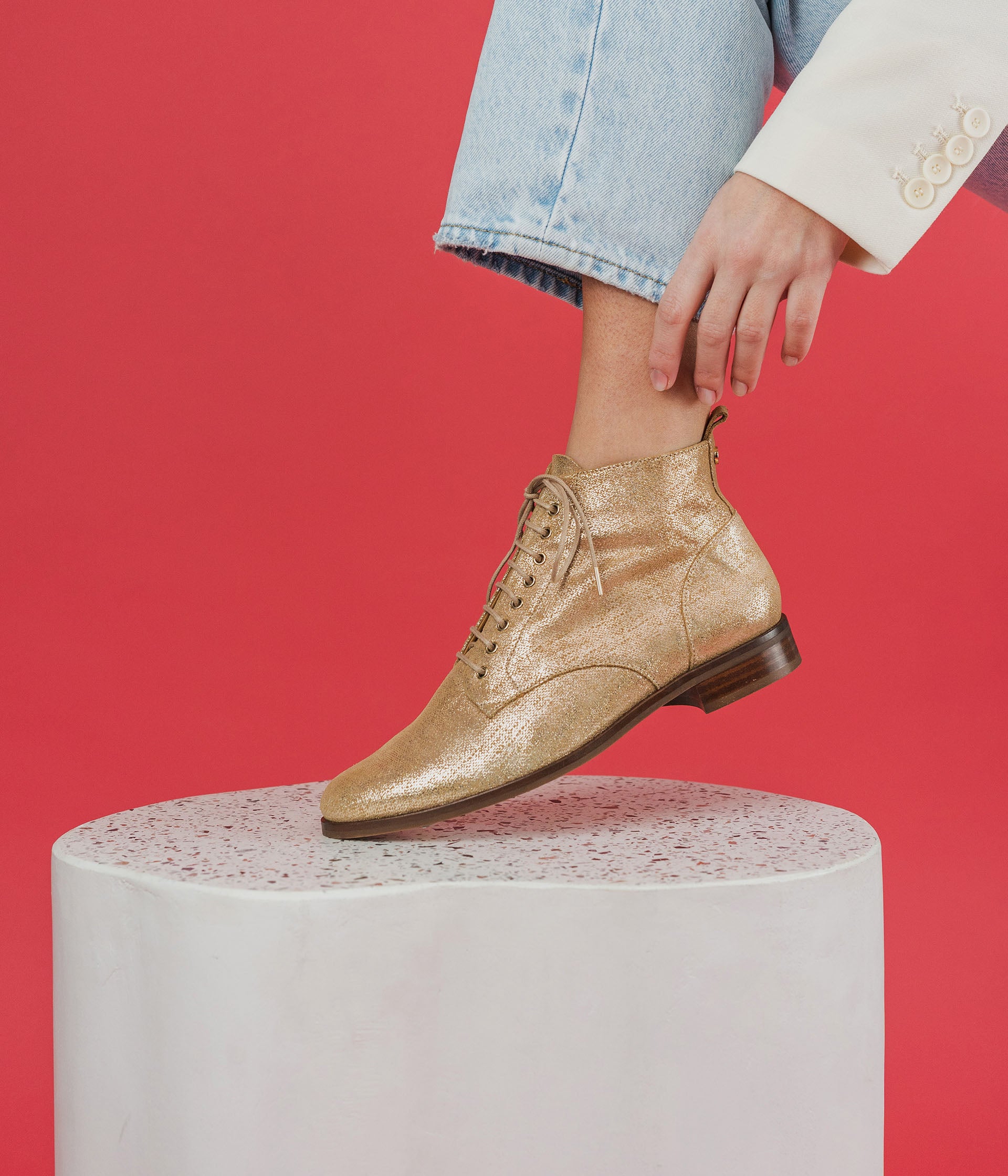 GOLD KAMINA LOW ANKLE BOOTS Low boots WOMEN Bocage