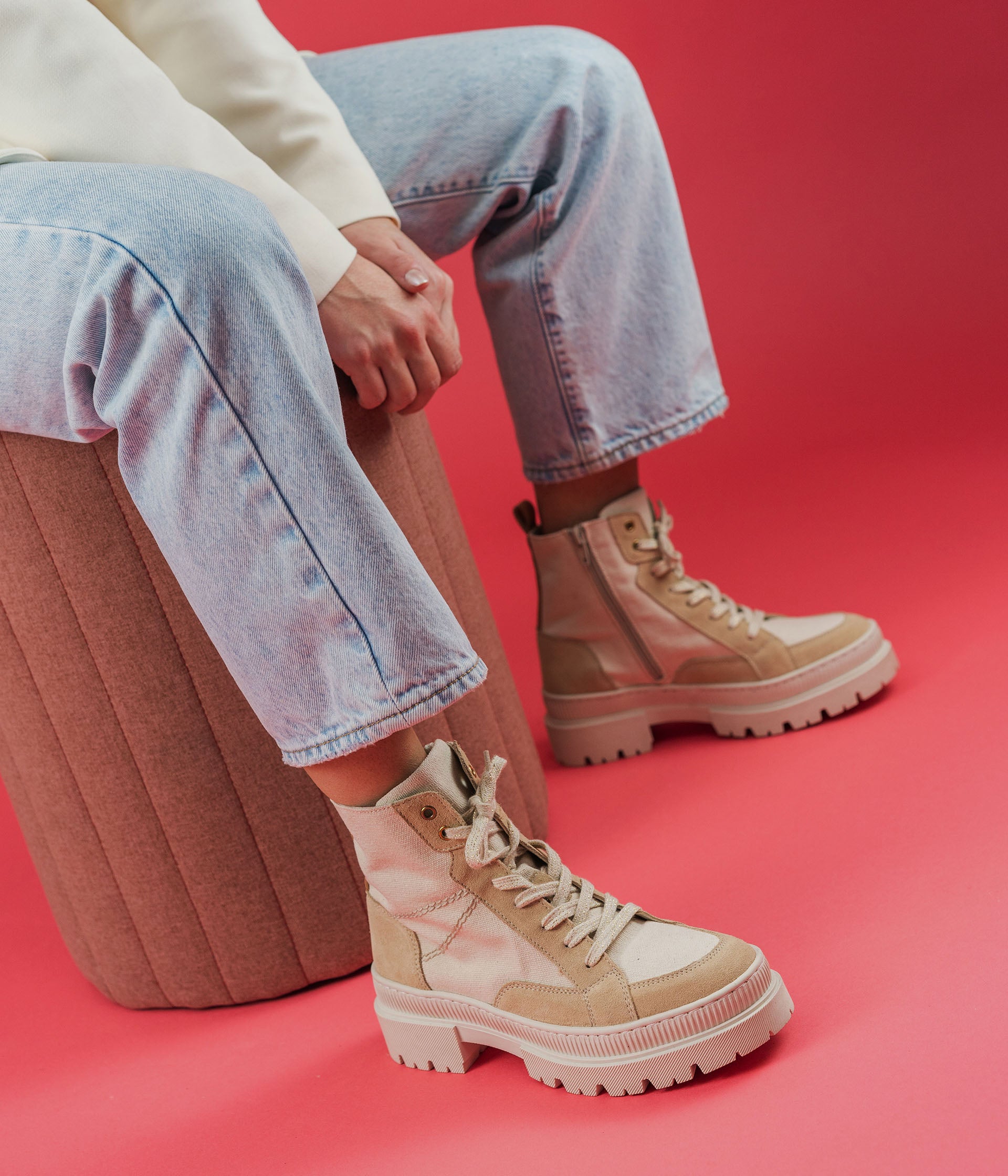 Low boots beige femme 2025