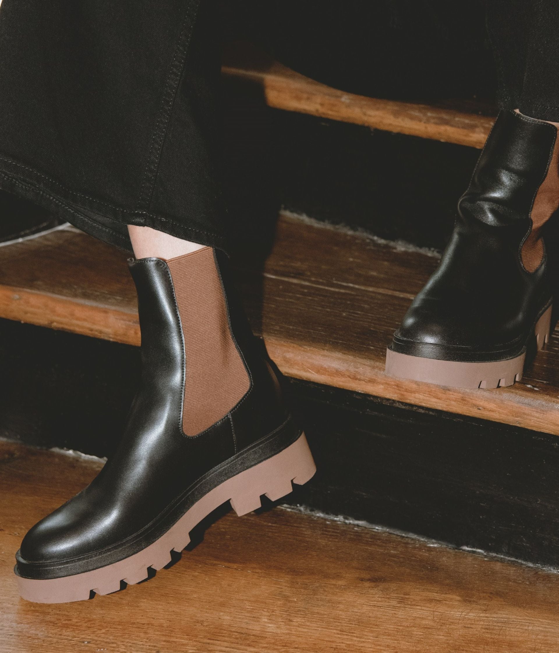 Thick sole online chelsea boots womens