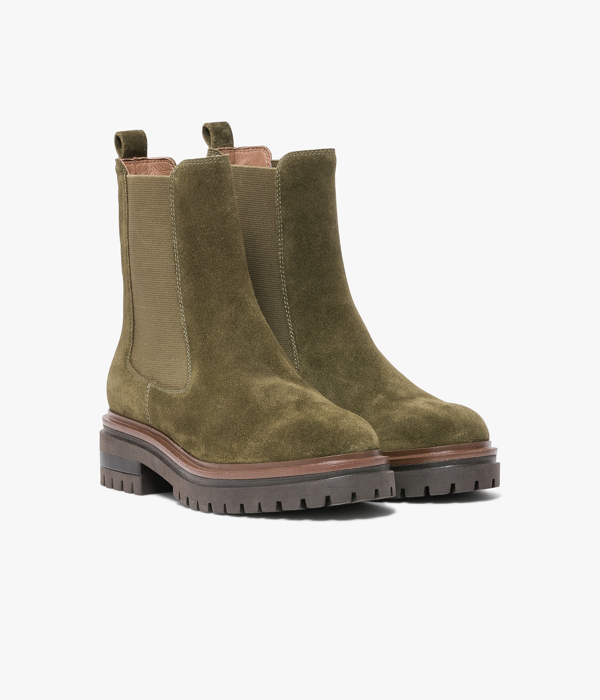 KHAKI SANDY CHELSEA BOOTS Low boots WOMEN Bocage