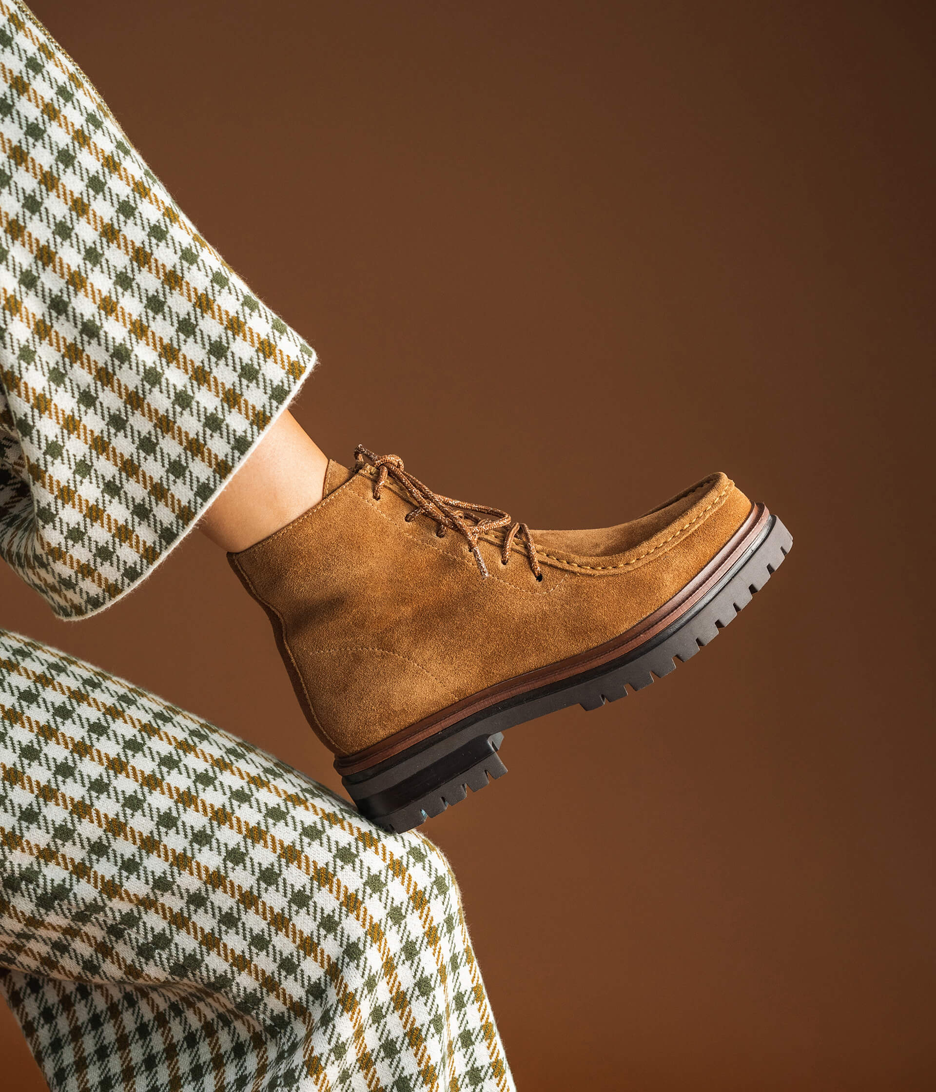 Women's cognac suede booties cheap