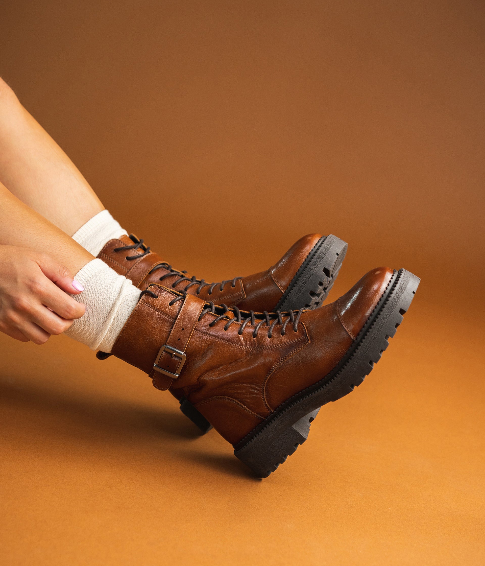Cognac color new arrivals boots