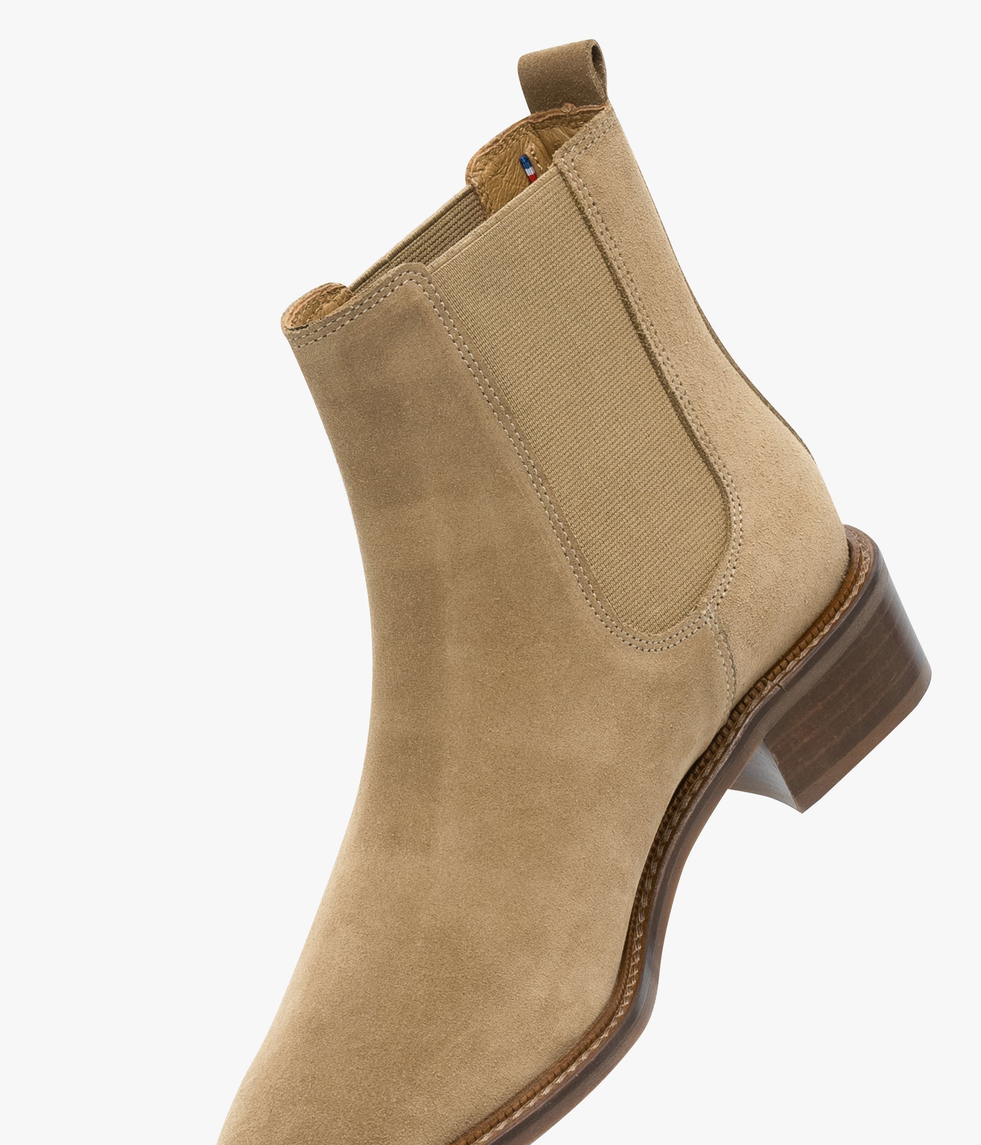 Boots taupe daim discount