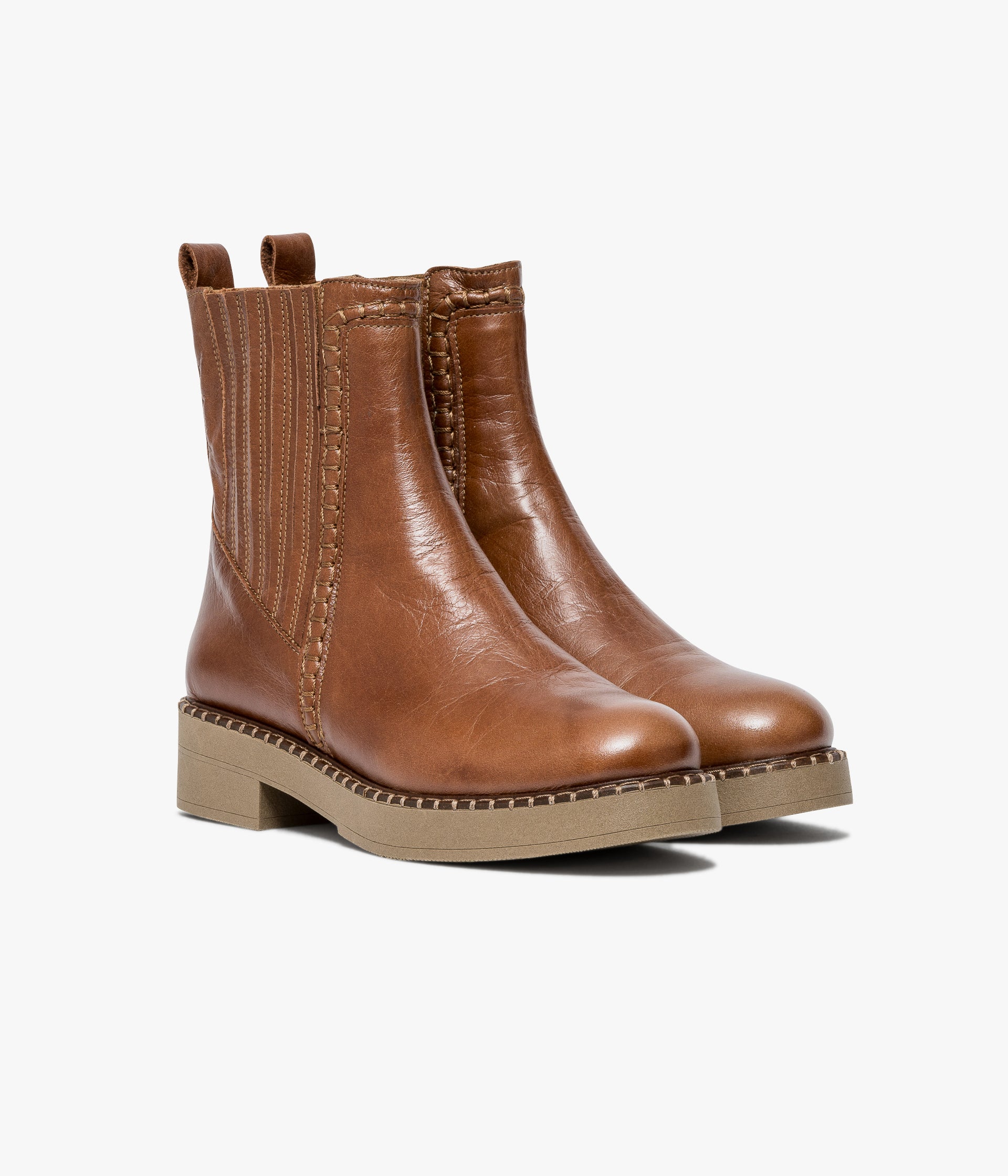 Chelsea boots cognac femme sales
