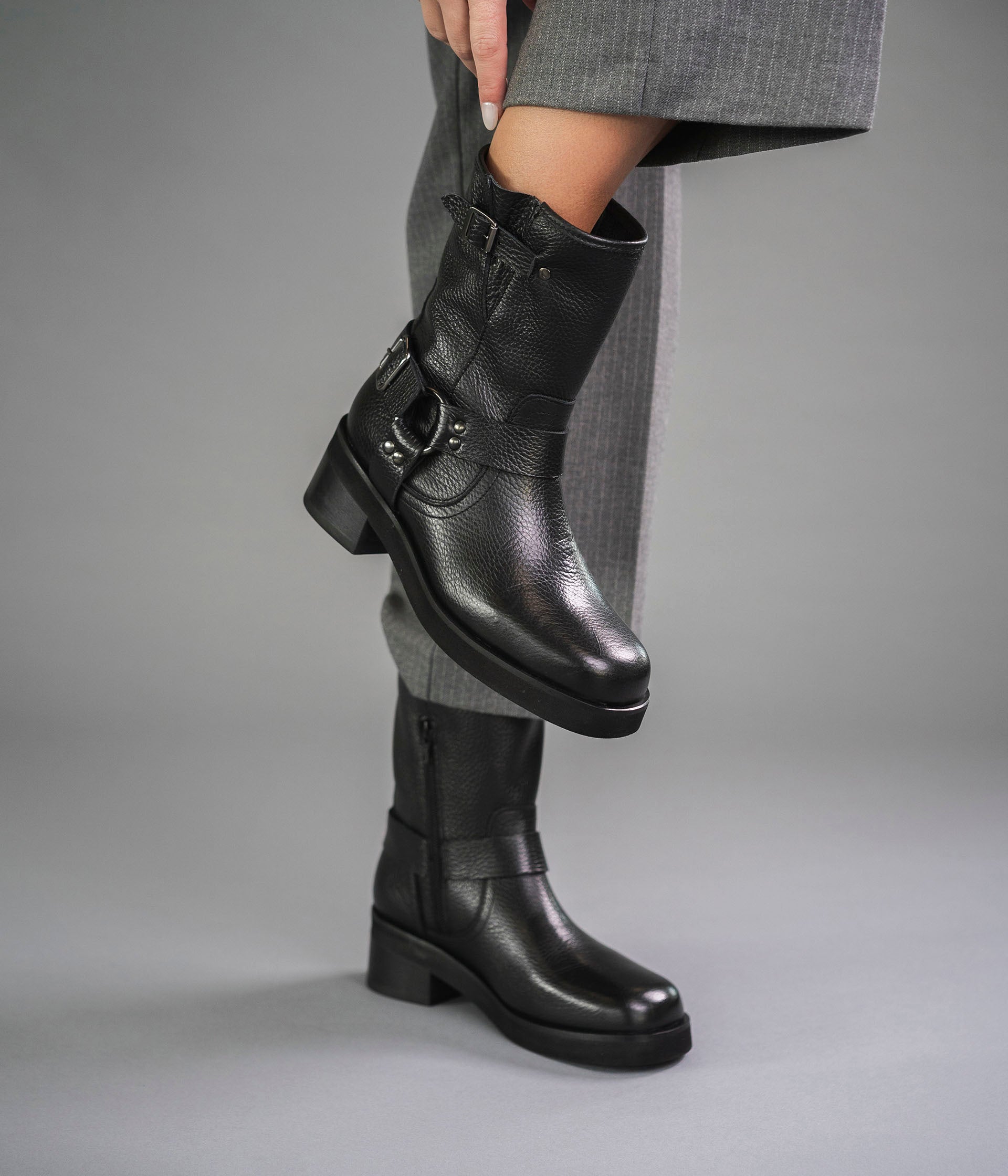SELANE BLACK ANKLE BOOT Flat boots WOMEN Bocage