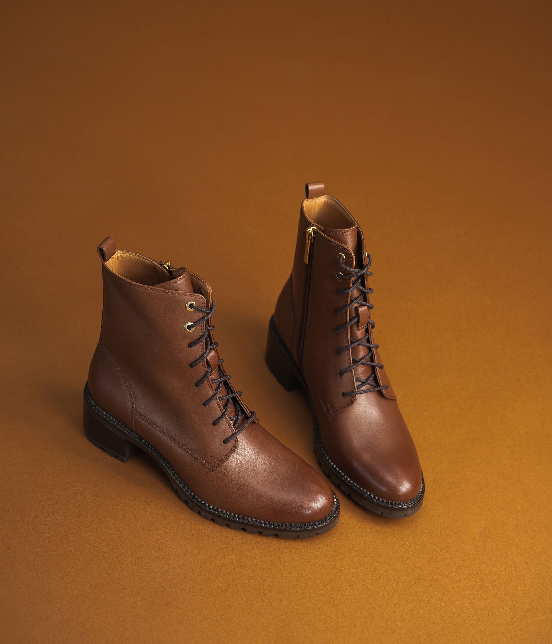 CAMEL MARAWILA ANKLE BOOTS Heel low boots WOMEN Bocage
