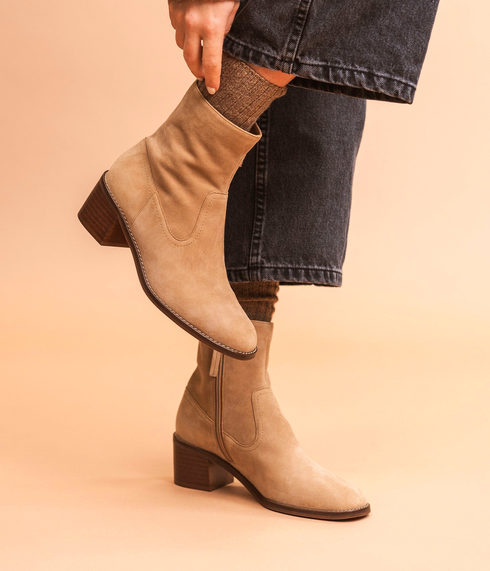 Bottine beige femme top