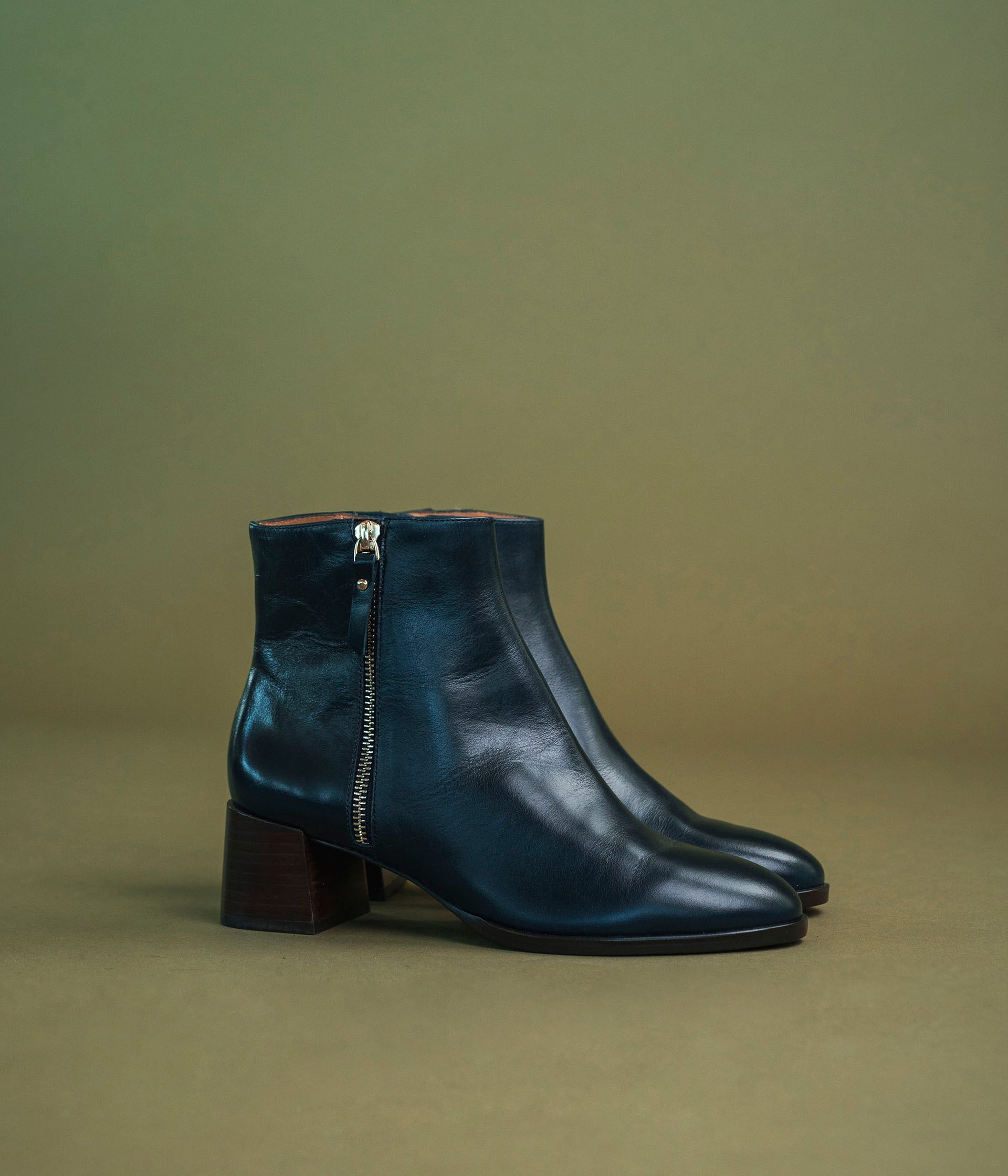 Womens navy blue ankle boots cheap
