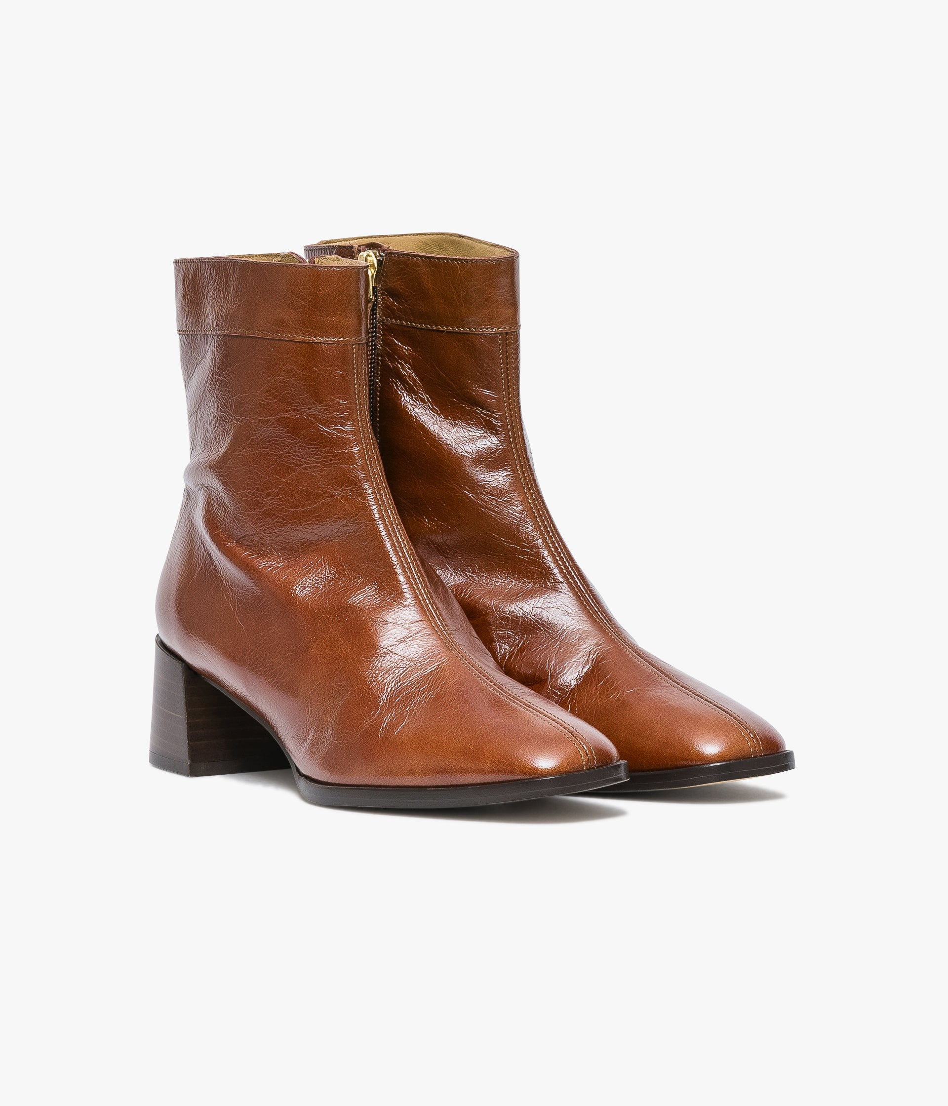 Cognac flat booties new arrivals