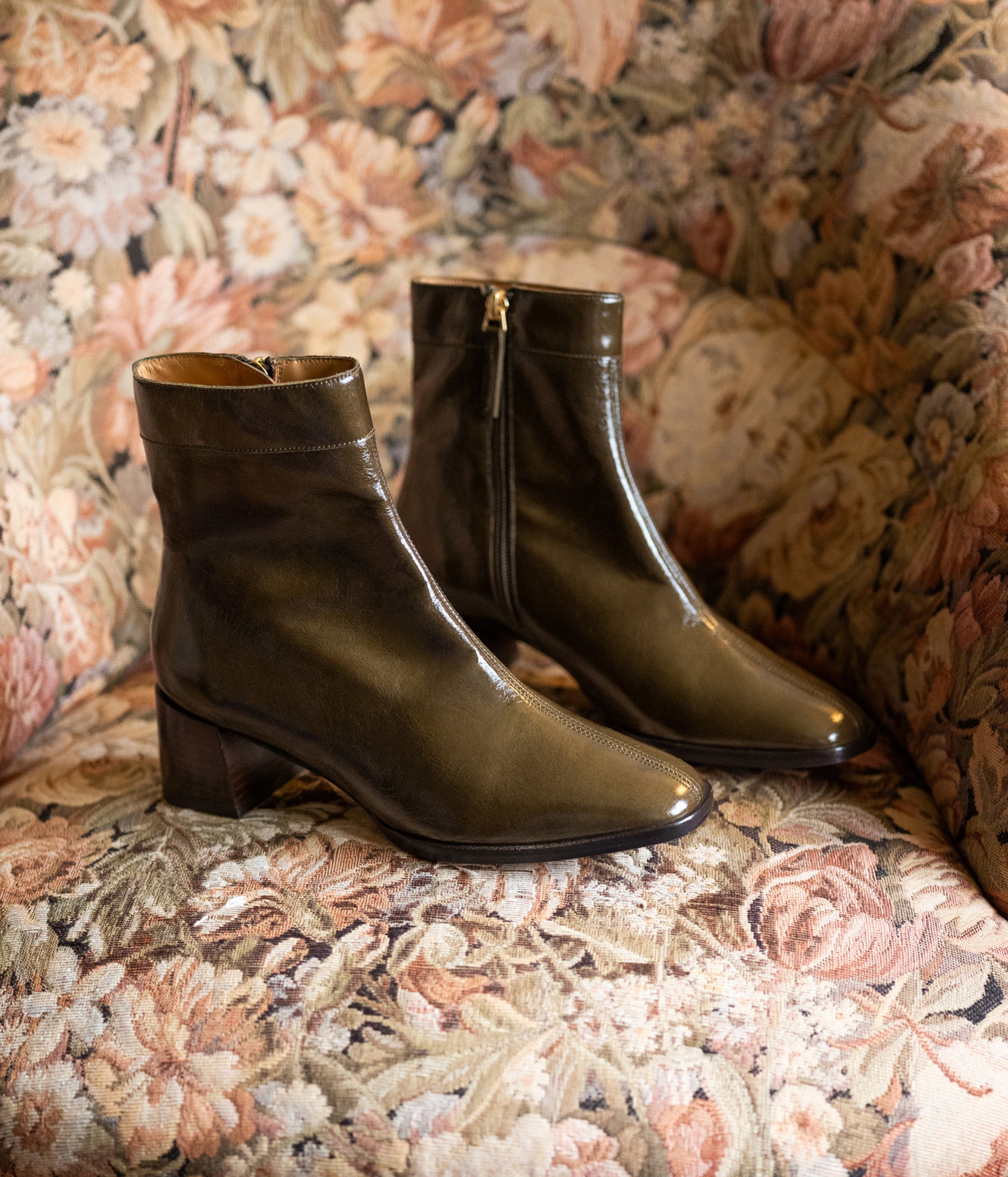 Olive green ankle boots womens shop
