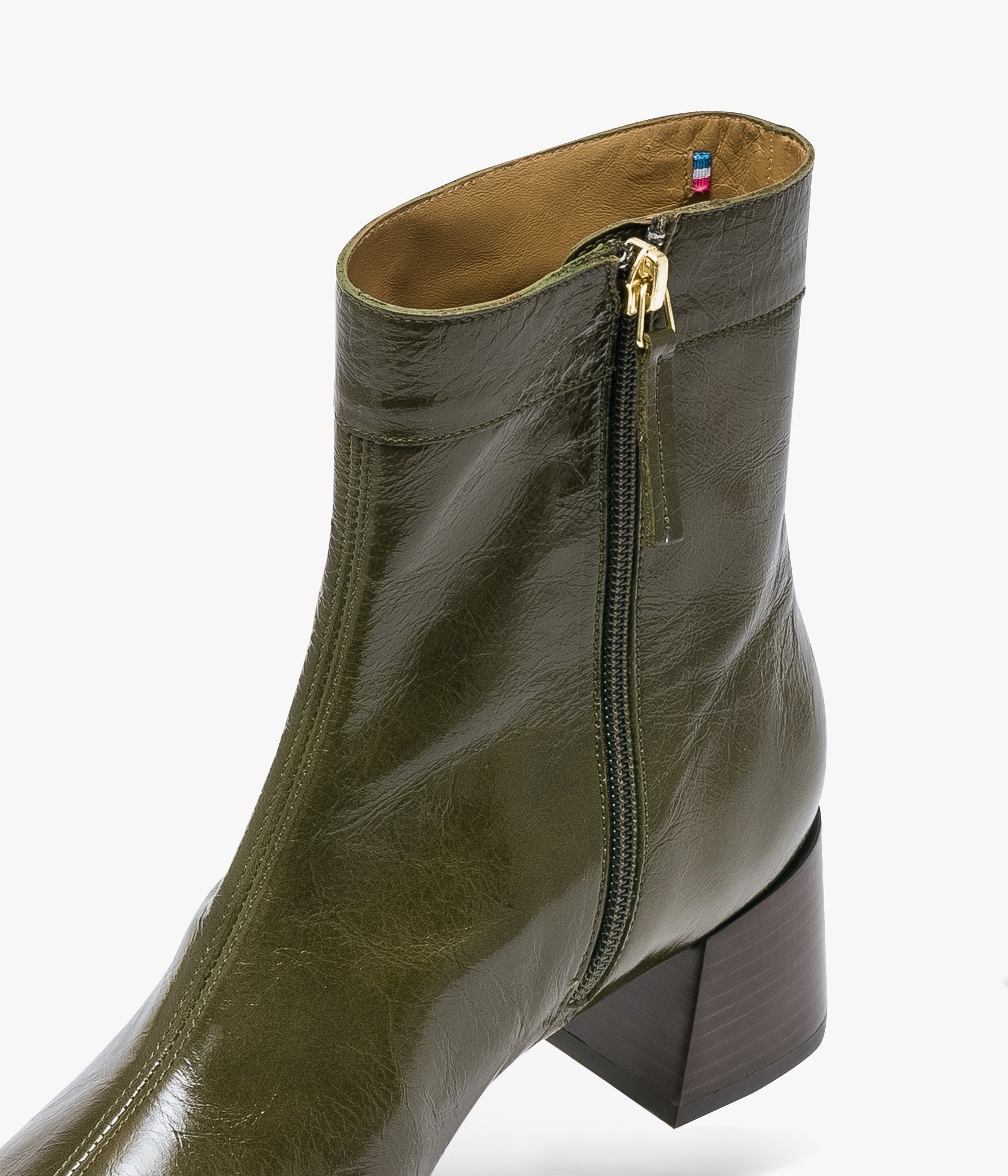 Olive colored booties 2025