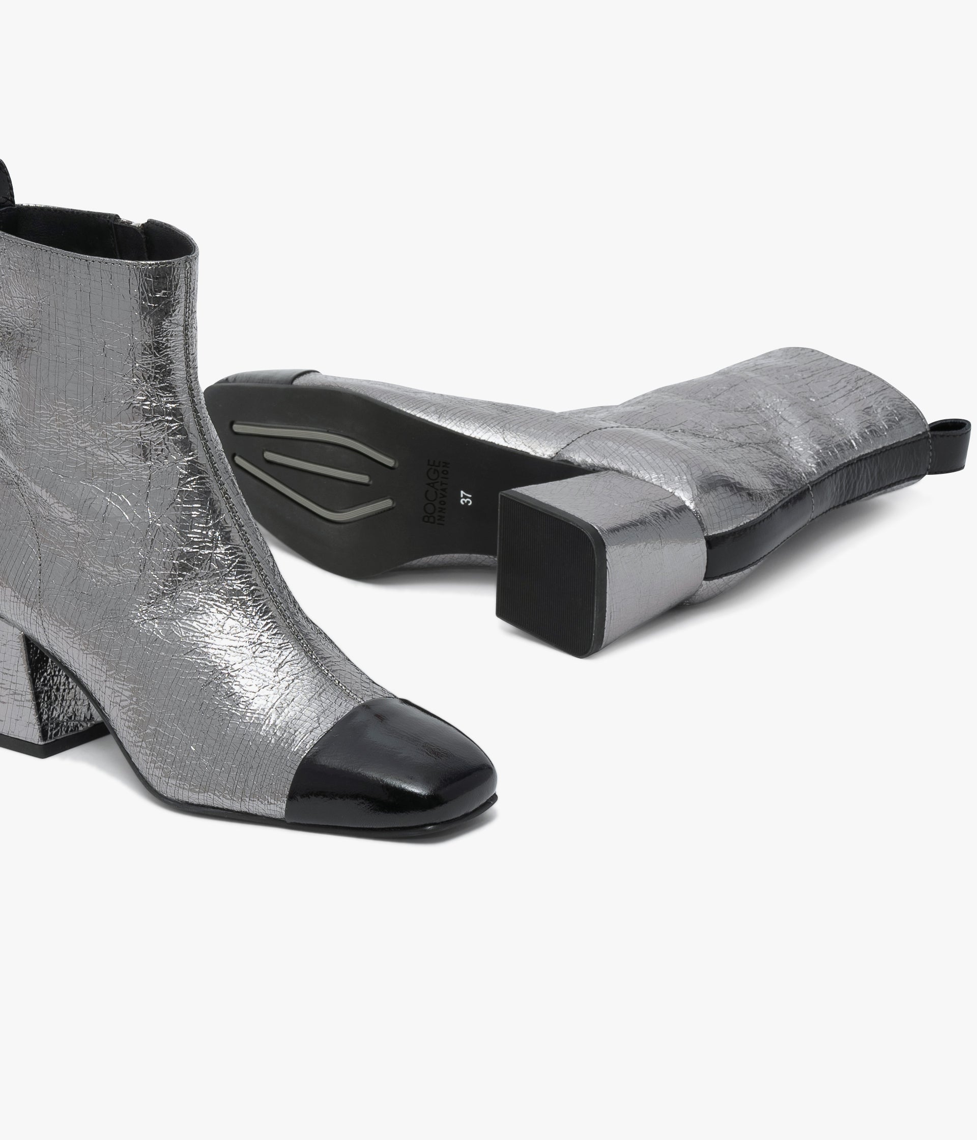 Silver womens ankle boots hotsell