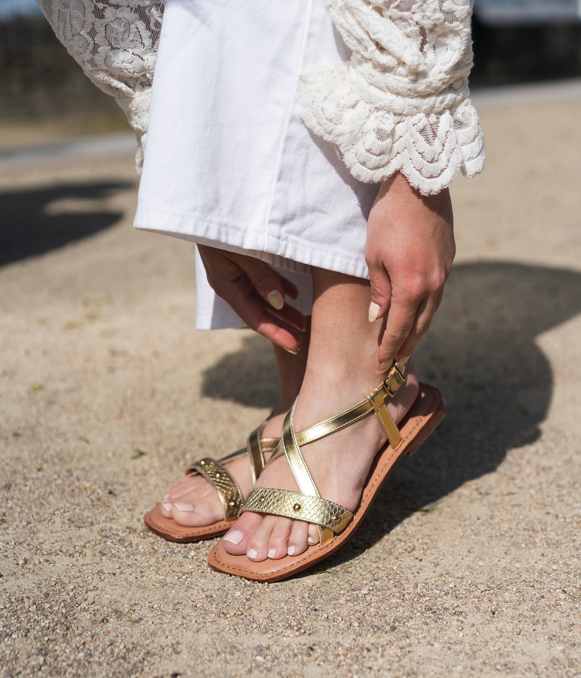 Sandal femme online plate