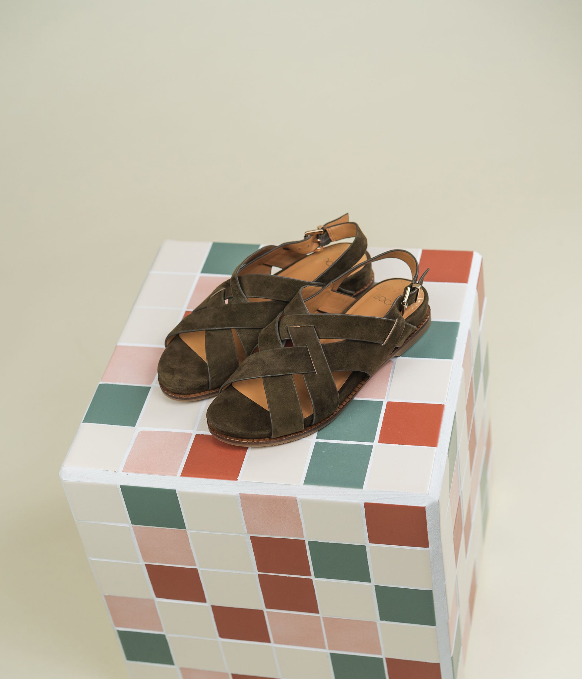Womens khaki sandals top