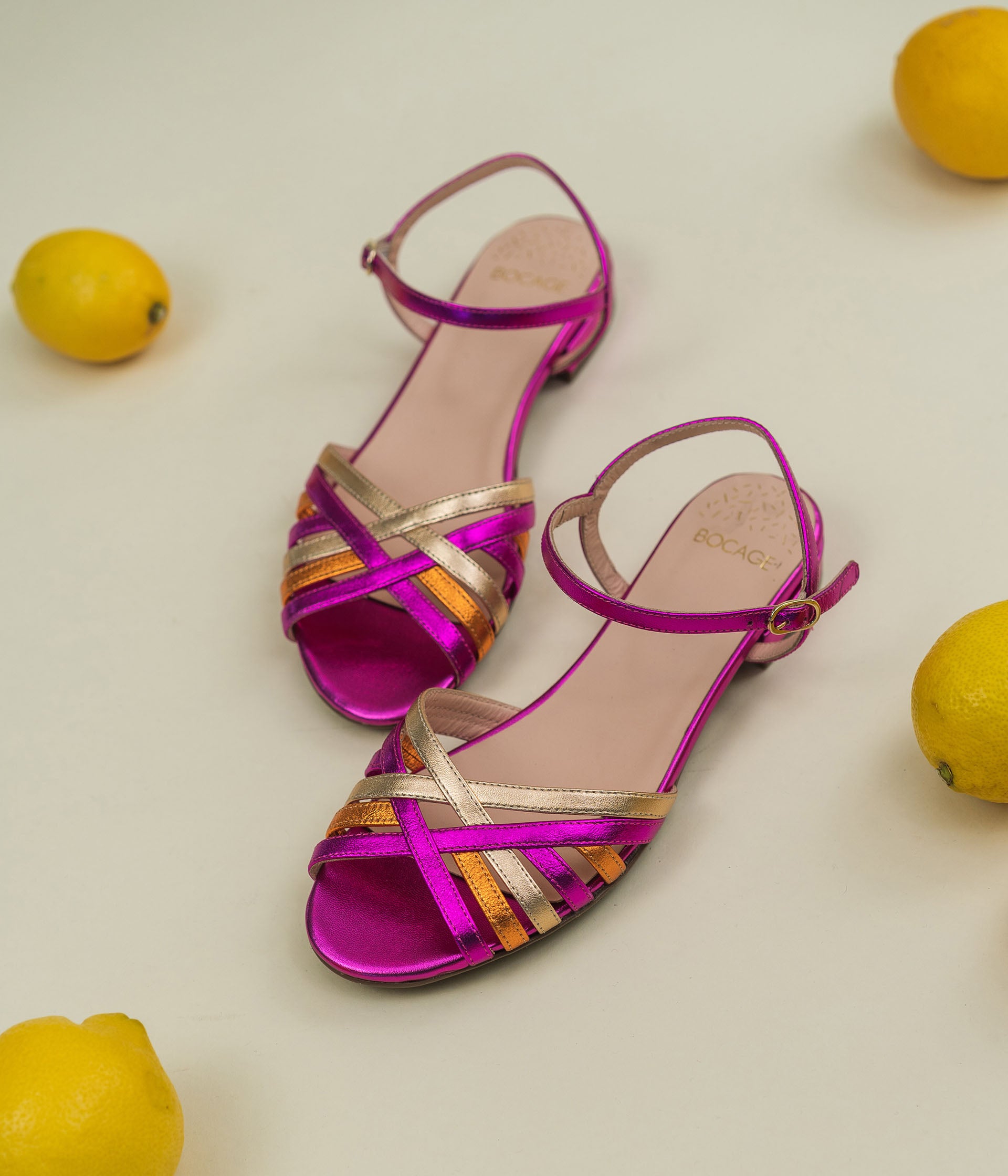 Sandales multicolores hot sale