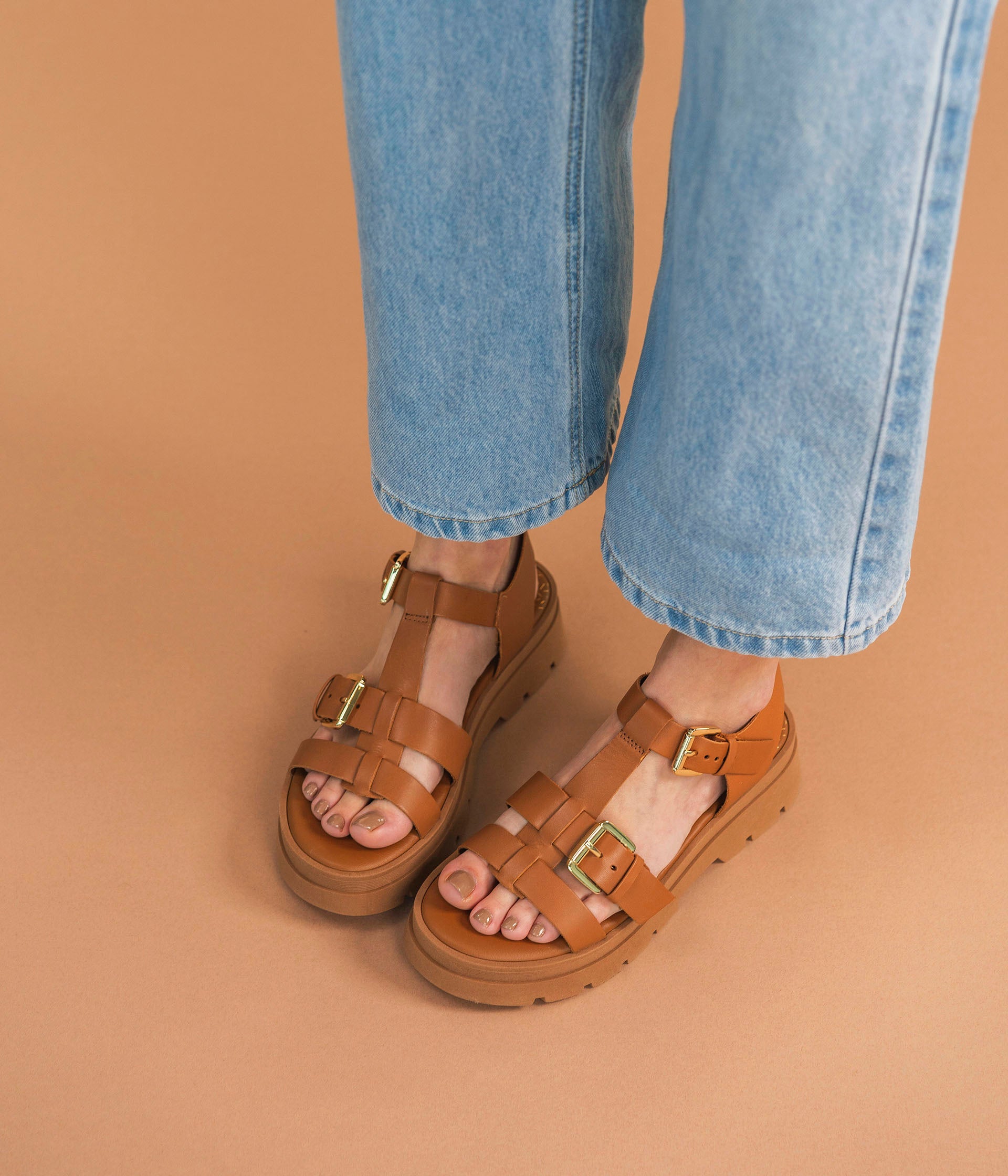 Sandales femme hot sale cuir
