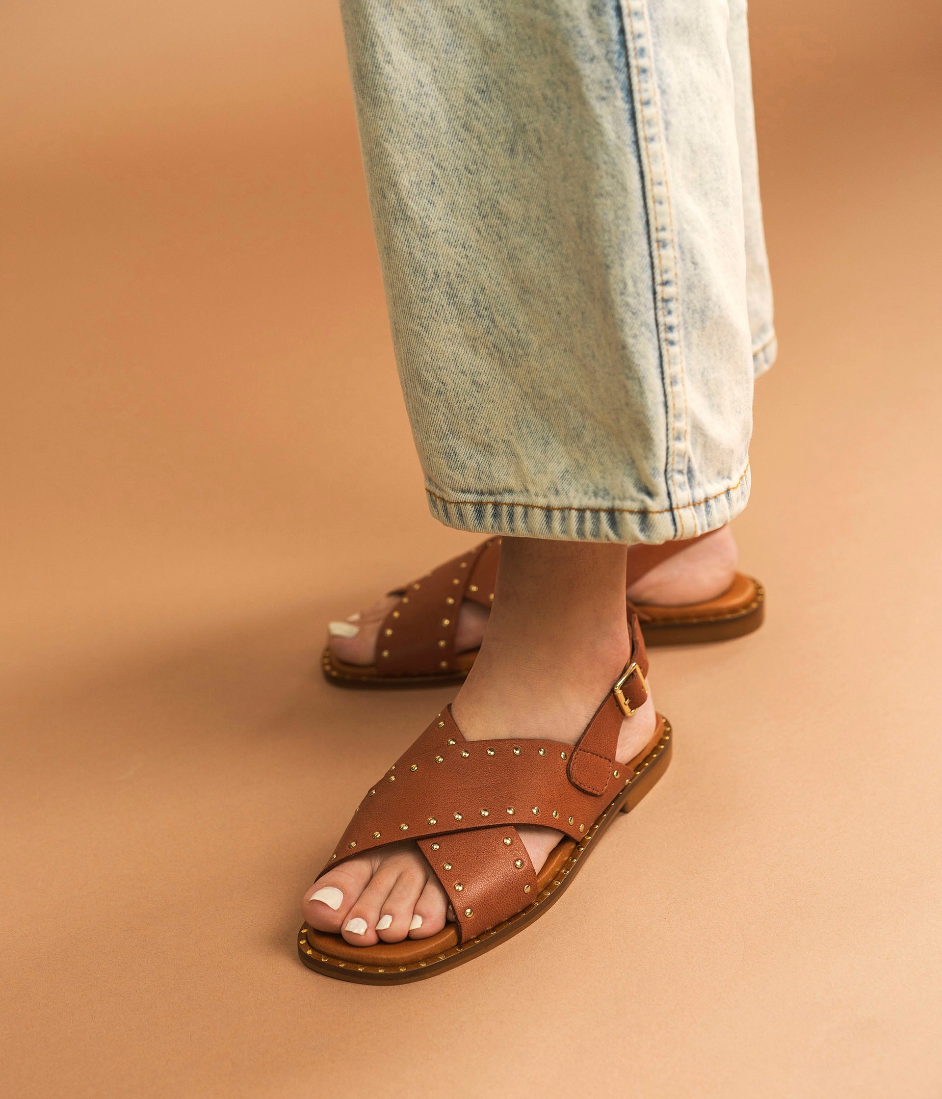 GEORGIA COGNAC SANDAL - Sandals WOMEN | Bocage