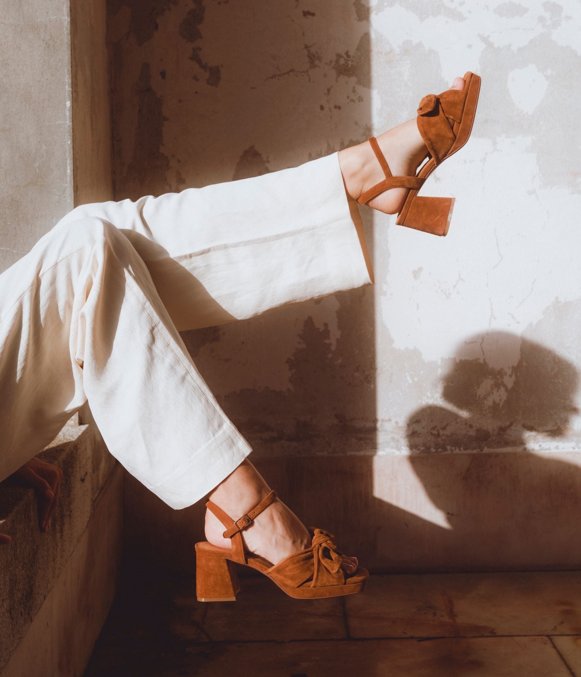 Cognac sandal heels store