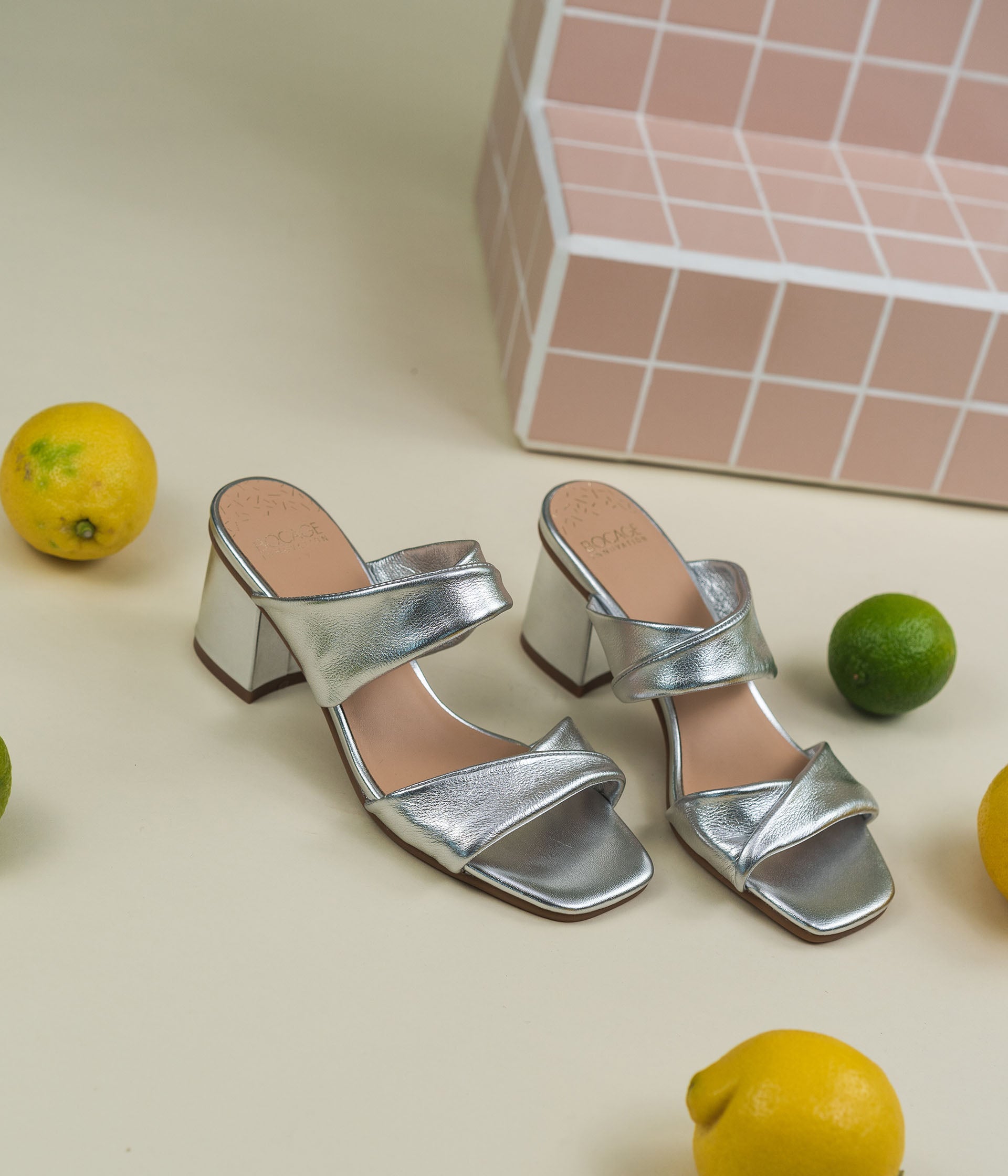 Mules argentées deals