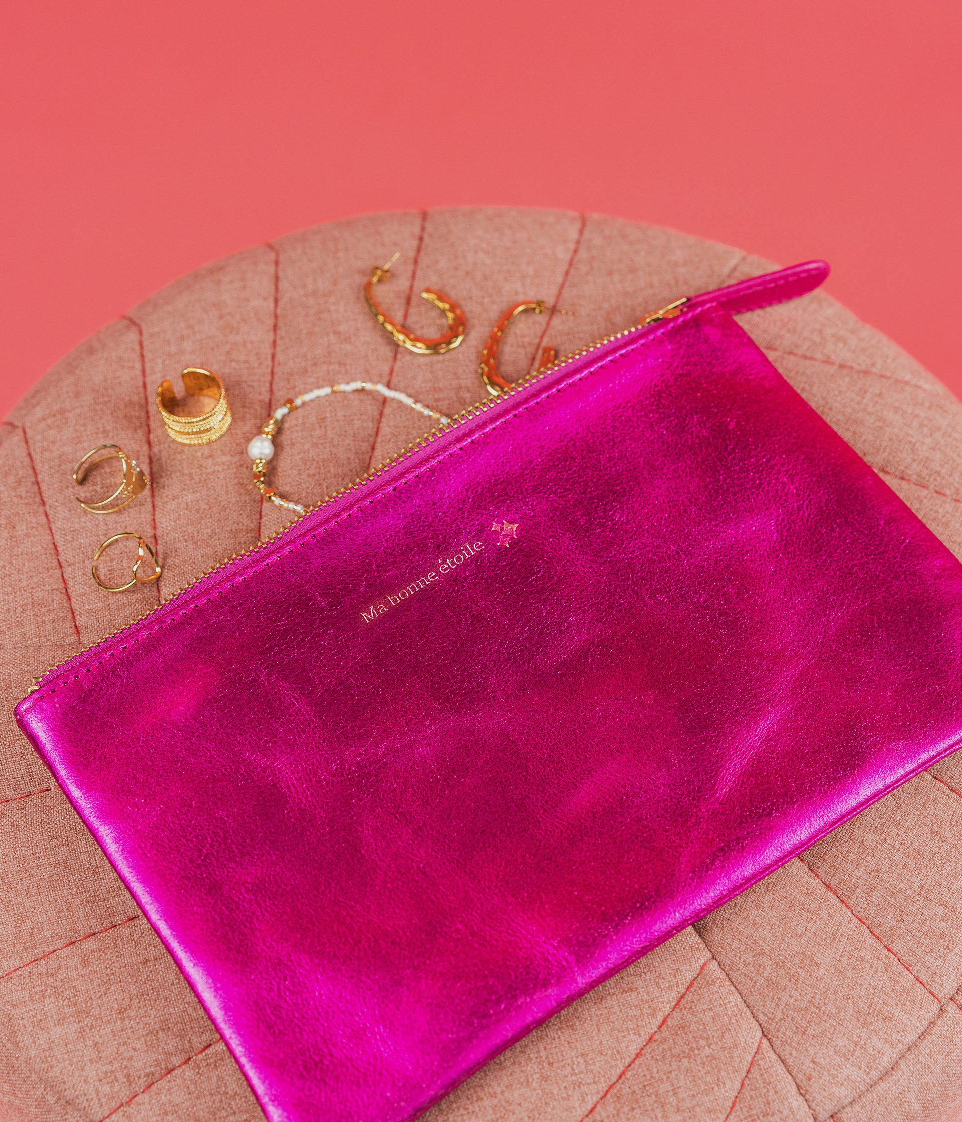 Fuchsia pink clutch deals
