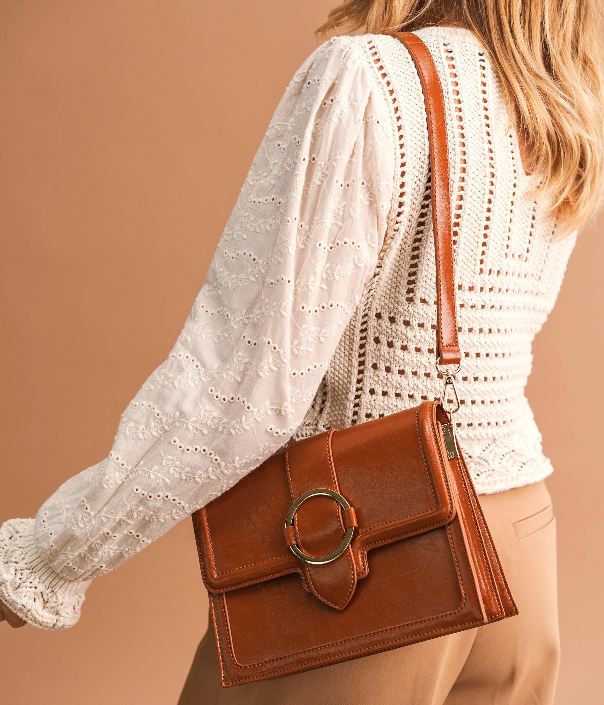 Chloe cognac bag top