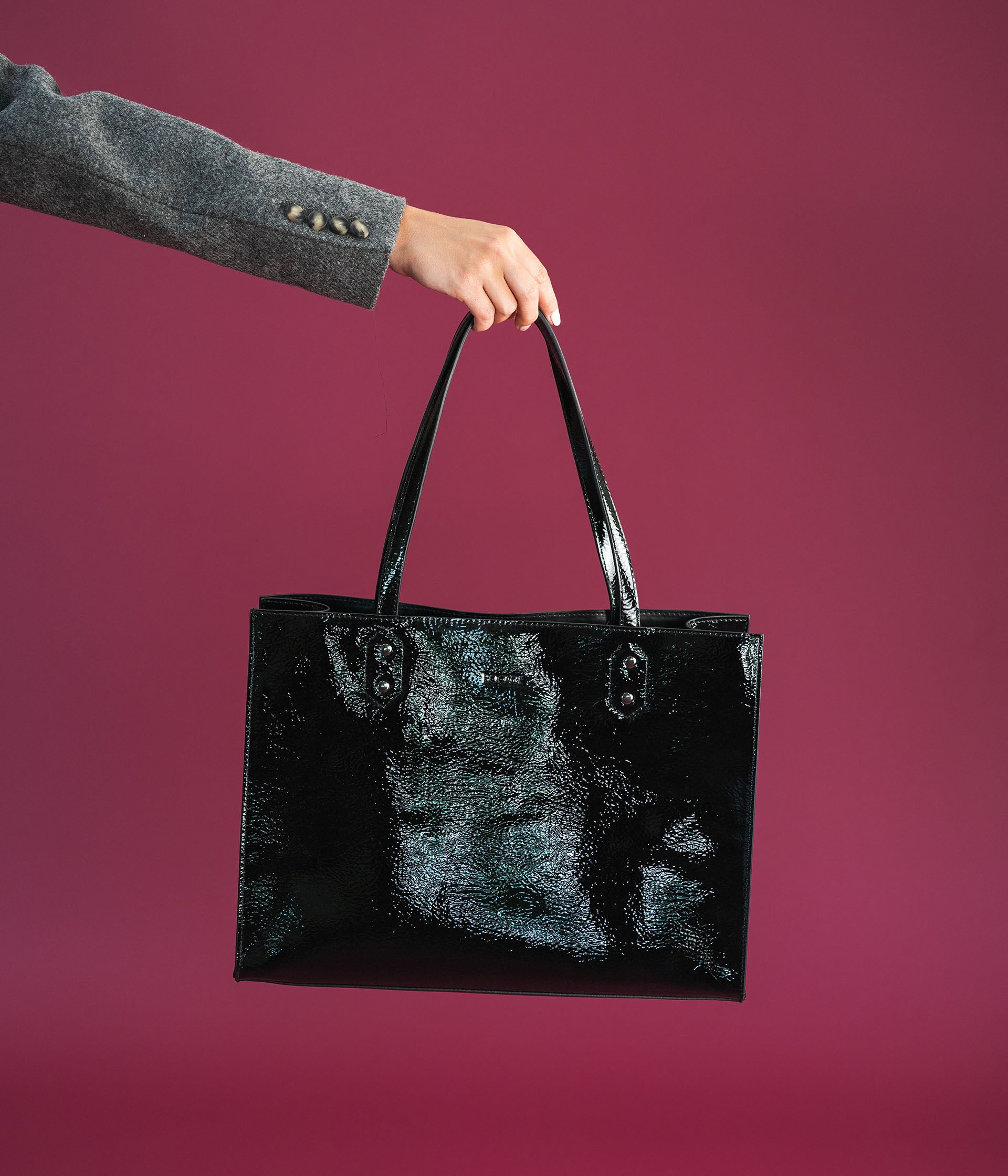 BLACK BERENICE BAG Large size LEATHER GOODS Bocage
