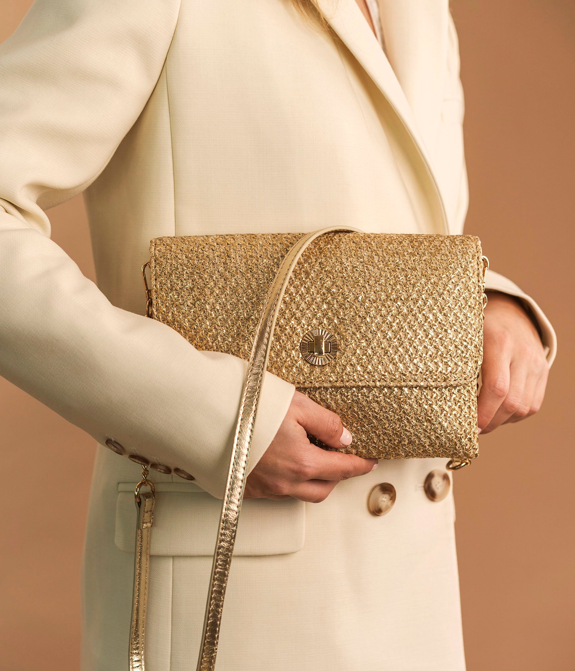 GOLD ELEANOR CLUTCH Small size LEATHER GOODS Bocage